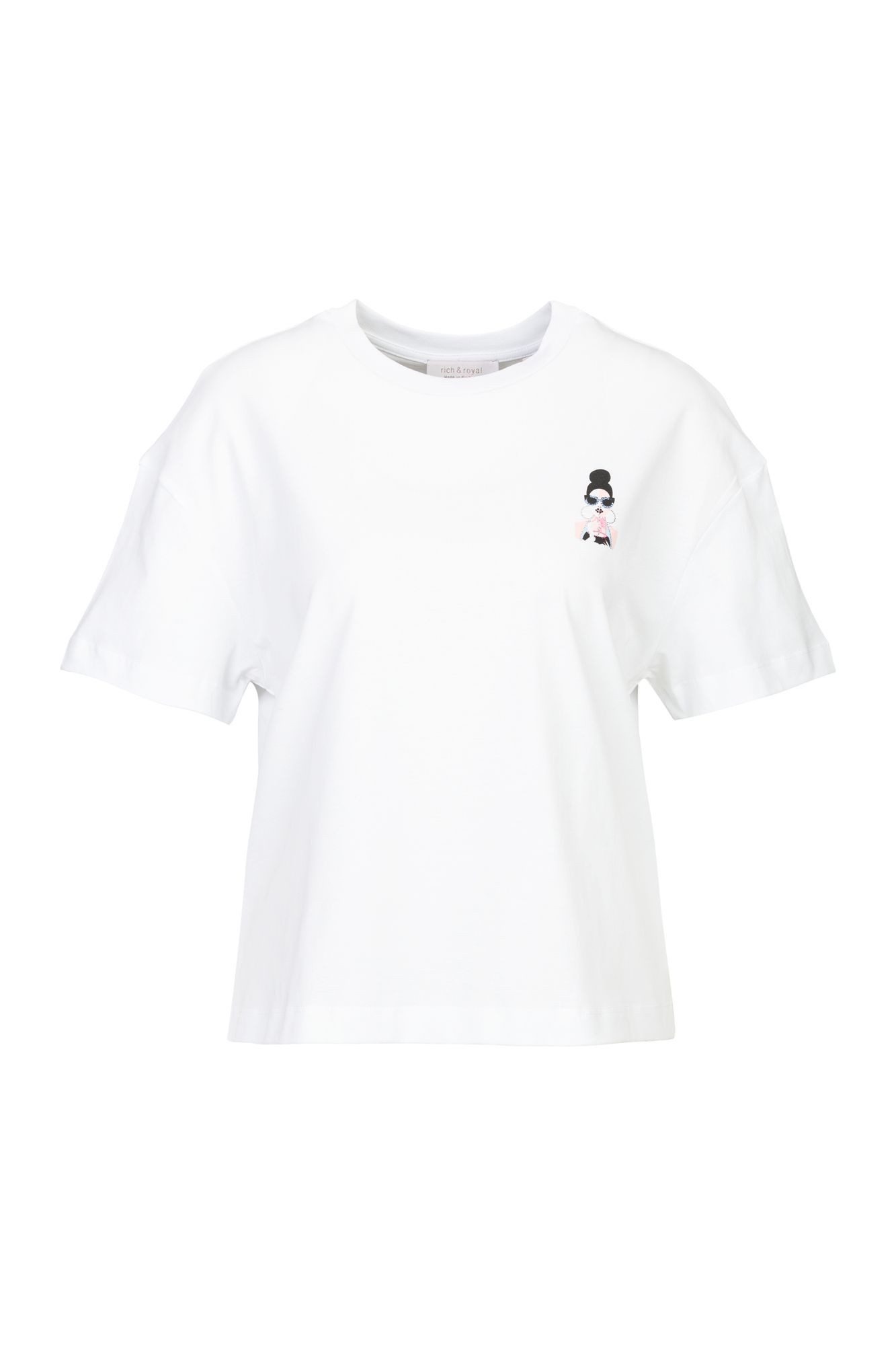 RICHROYAL T-Shirt D-Basic T-Shirt mit kleinem Frontmotiv günstig online kaufen