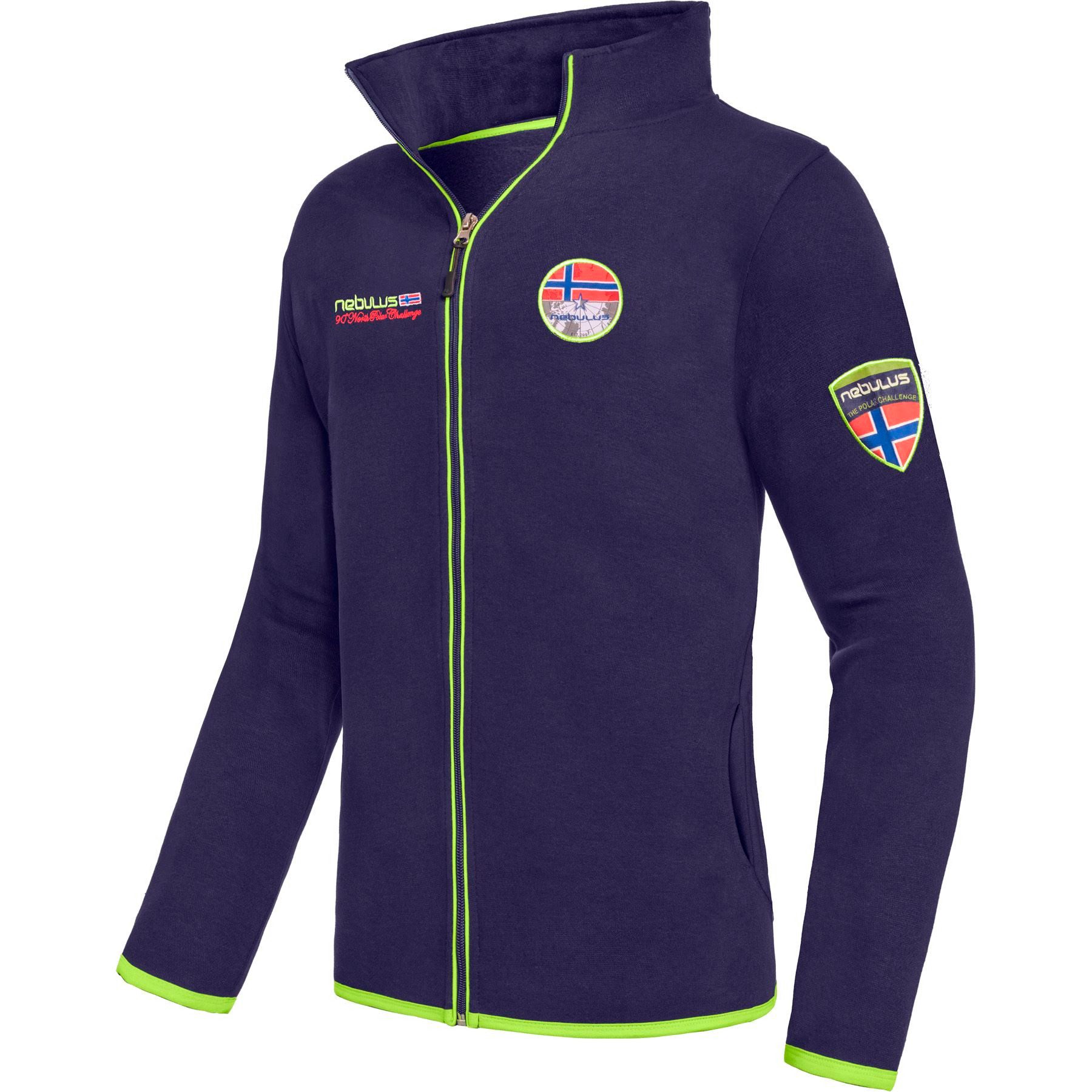 Nebulus Sweatjacke NORY, P6542 - Herren, navy-lime, XXL günstig online kaufen