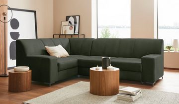 DOMO collection Ecksofa Ledas L-Form, mit extrabreiten Armteilen, wahlweise mit Bettfunktion