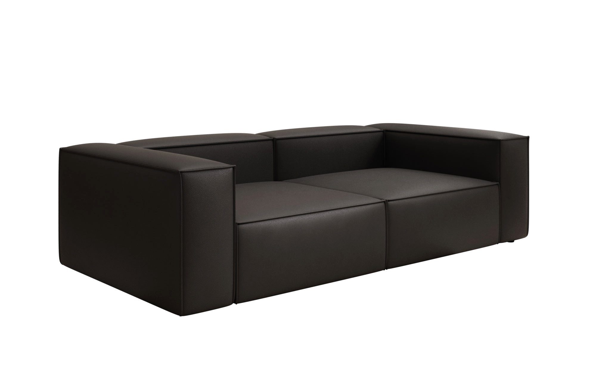 Luxusbetten24 Sofa Designer Sofa Lesley 3 Sitzer, mit Bezug aus Echtleder