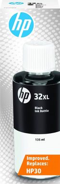 HP 32XL Schwarz Original Tintenflasche, 135 ml Nachfülltinte (für HP, 1x 135 ml)