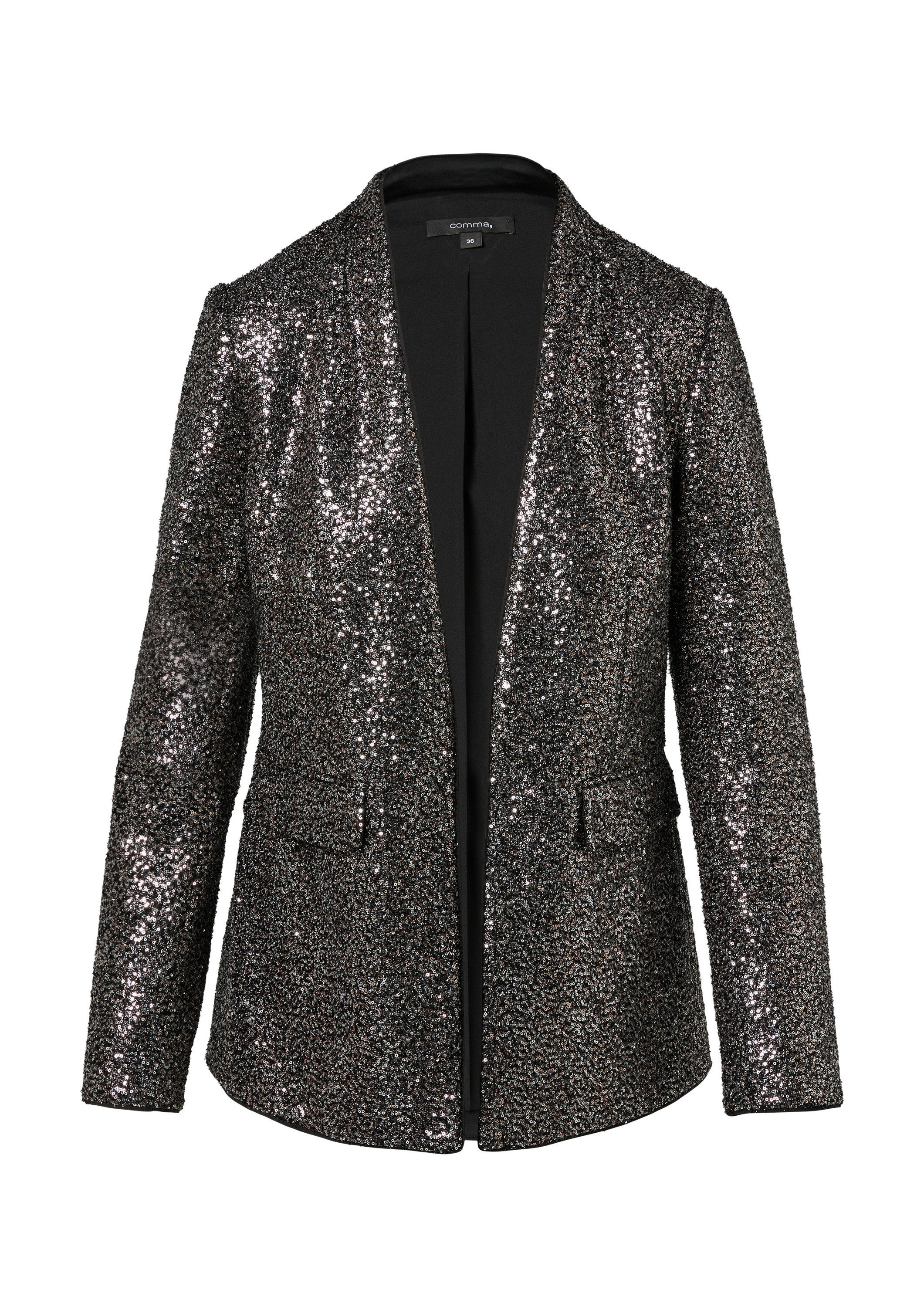 comma Jackenblazer Indoor-Blazer Festlicher Blazer mit Pailletten günstig online kaufen