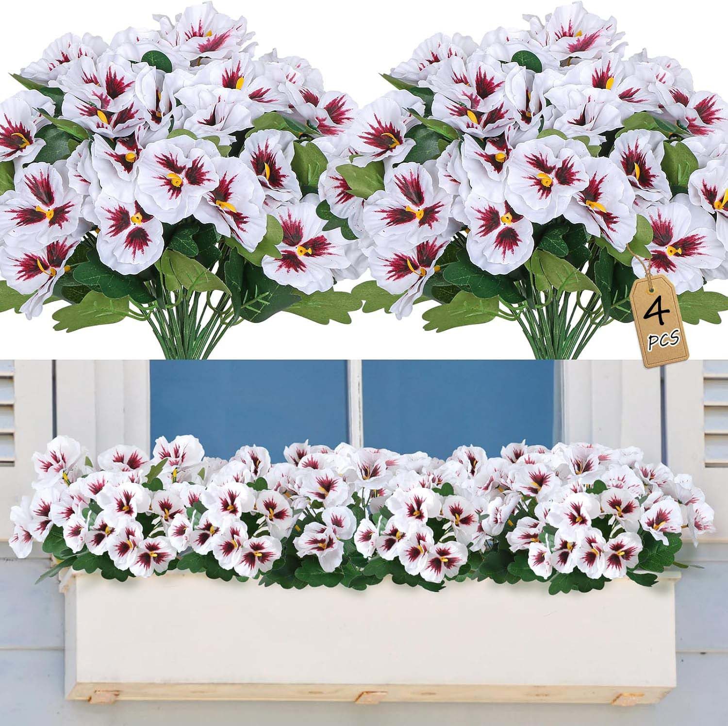 Kunstblumenstrauß 4 Bündel Künstliche Blumen Geranie günstig online kaufen