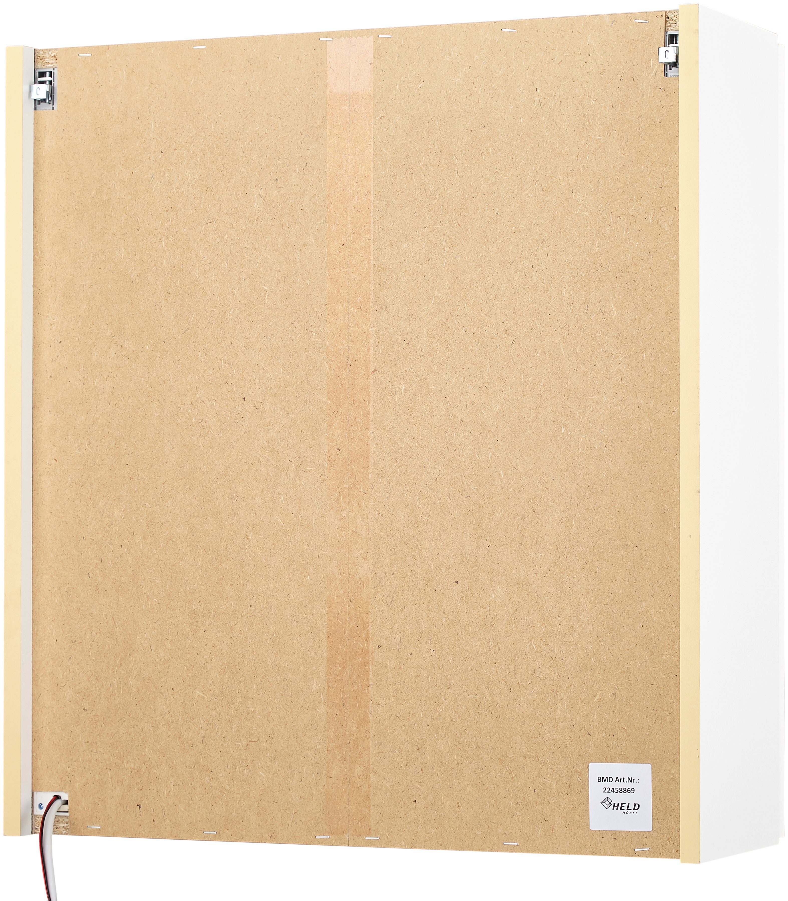 welltime Spiegelschrank Turin Breite 60 cm, mit LED-Aufbauleuchte