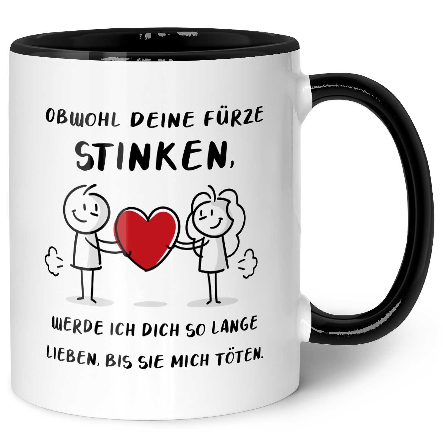 Tasse mit Spruch - Deine Fürze stinken - Lustiges Geschenk für Freunde -