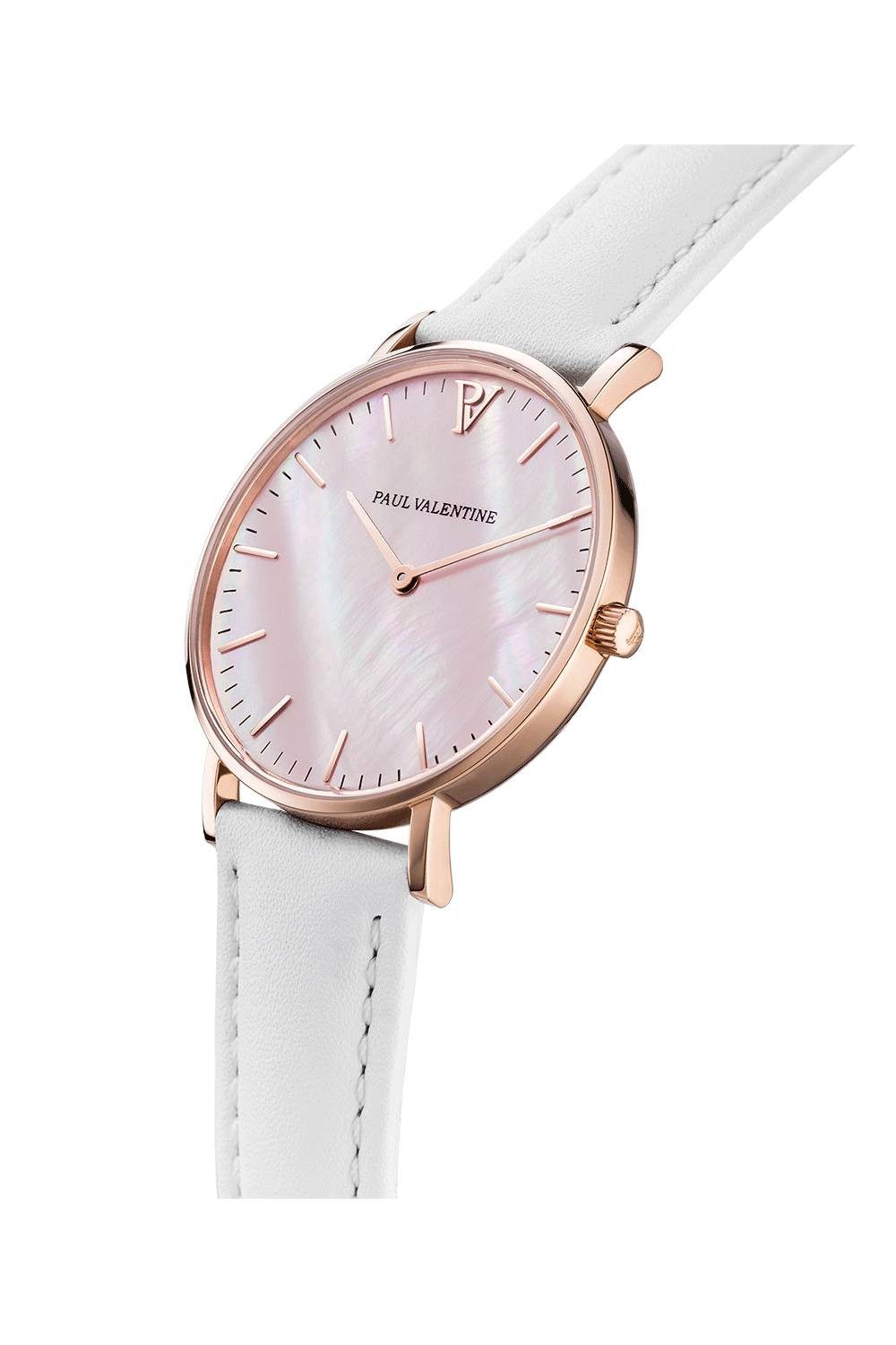 Paul Valentine Quarzuhr ROSE GOLD PINK SEASHELL WHITE günstig online kaufen