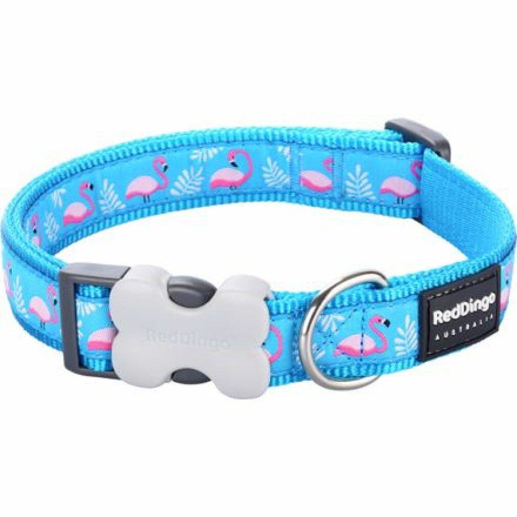 Red Dingo Hunde-Halsband Halsband RD 20 mm x 30-47 cm - Flamingo Türkis