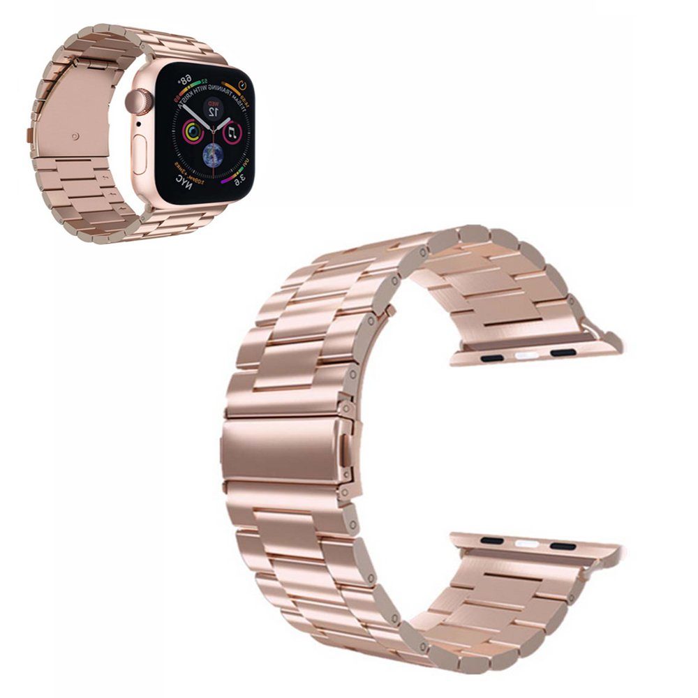Roségold Smartwatch-Armband Kompatibel Edelstahlarmband Metall Apple Watch Armband Lubgitsr mm, 38 mit