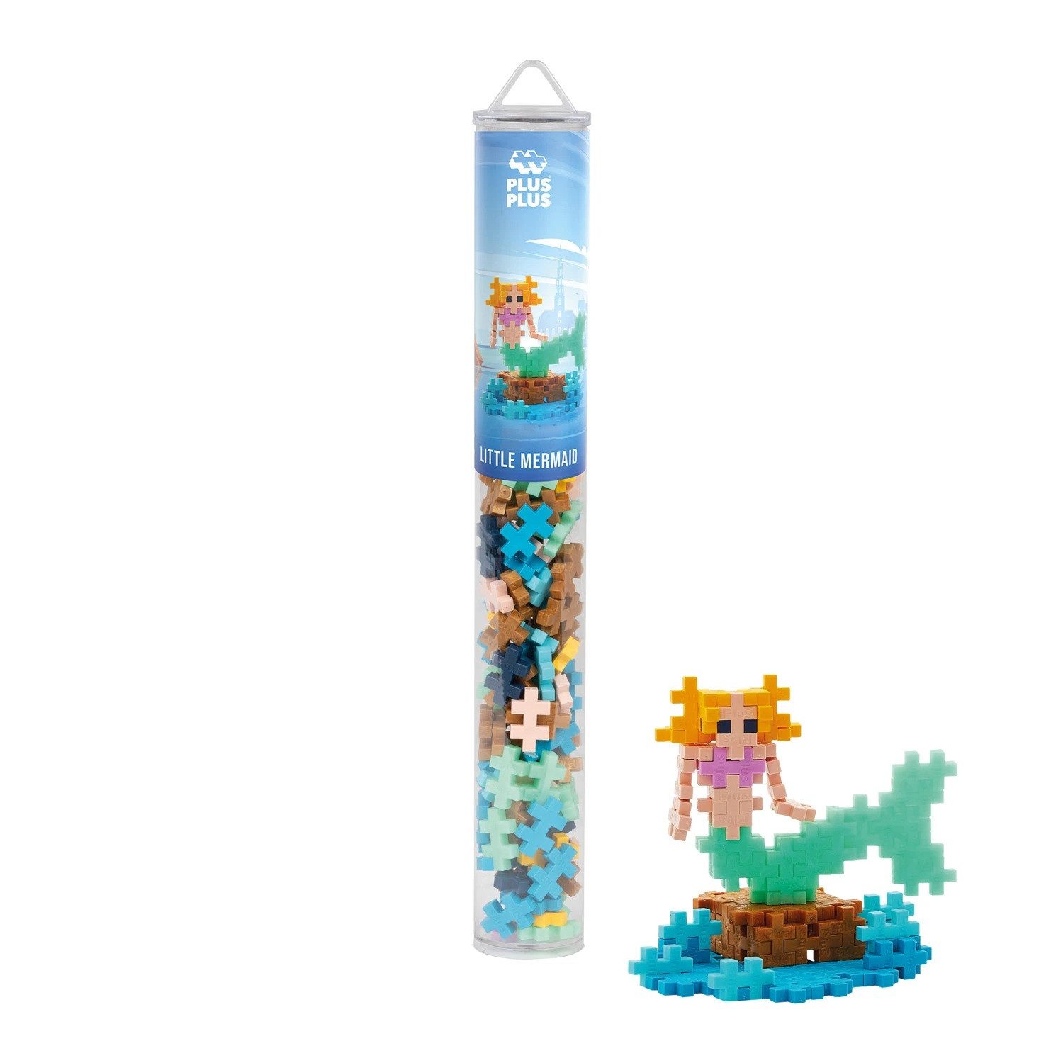 PLUS-PLUS Plus-Plus Tube Kreativ Bausteine Meerjungfrau Spielbausteine, (100 St)