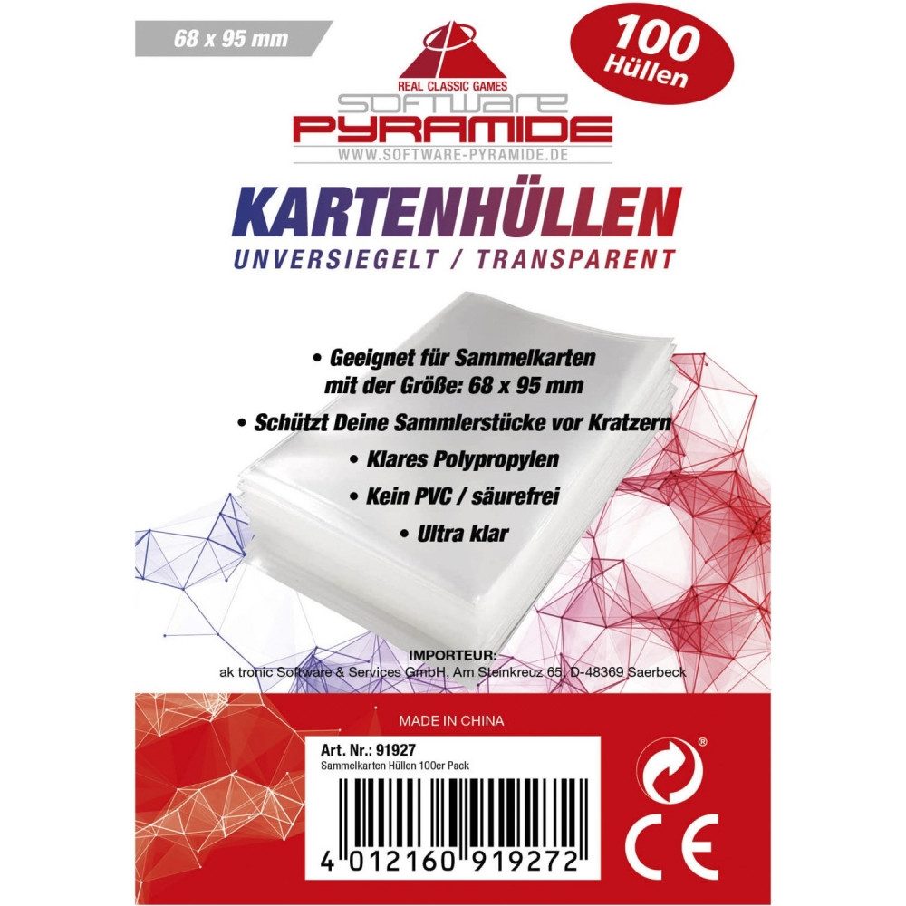 Software Pyramide Sammelkarte Sammelkarten Hüllen 100er Pack