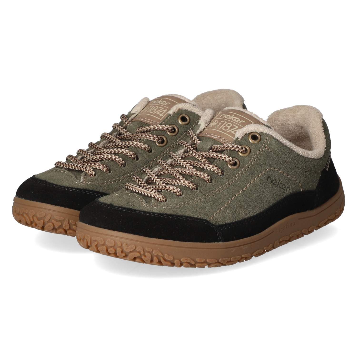 Rieker Rieker 52303-54 Damen Rauleder green Schnürschuh