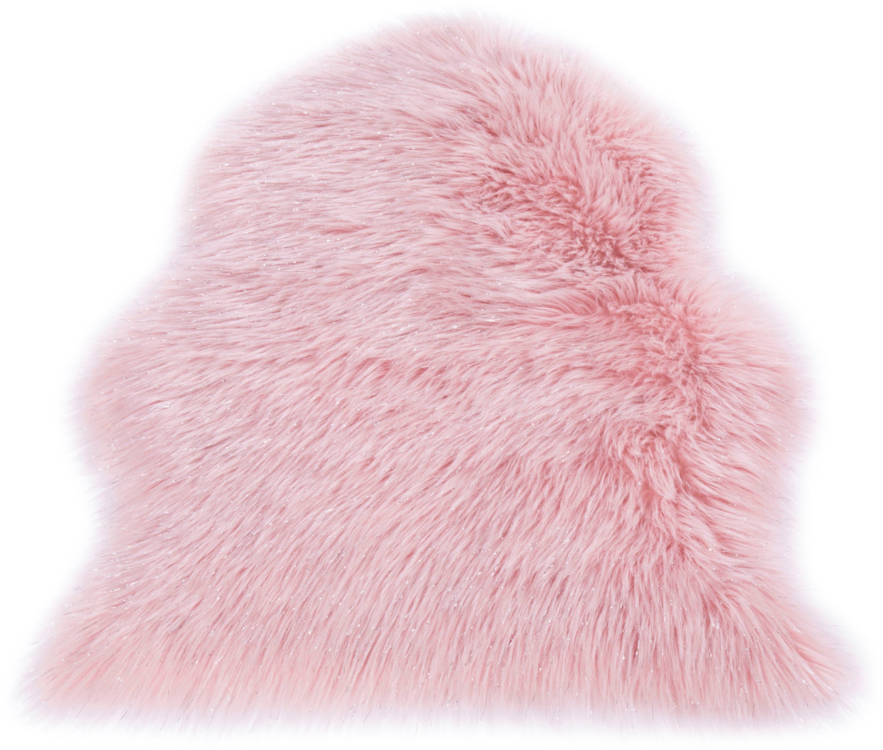 Andiamo Fellteppich Kunstfell Glitter, fellförmig, Höhe: 60 mm, Kunstfell, weicher & flauschiger Hochflor, mit Glanzgarn, Wohnzimmer