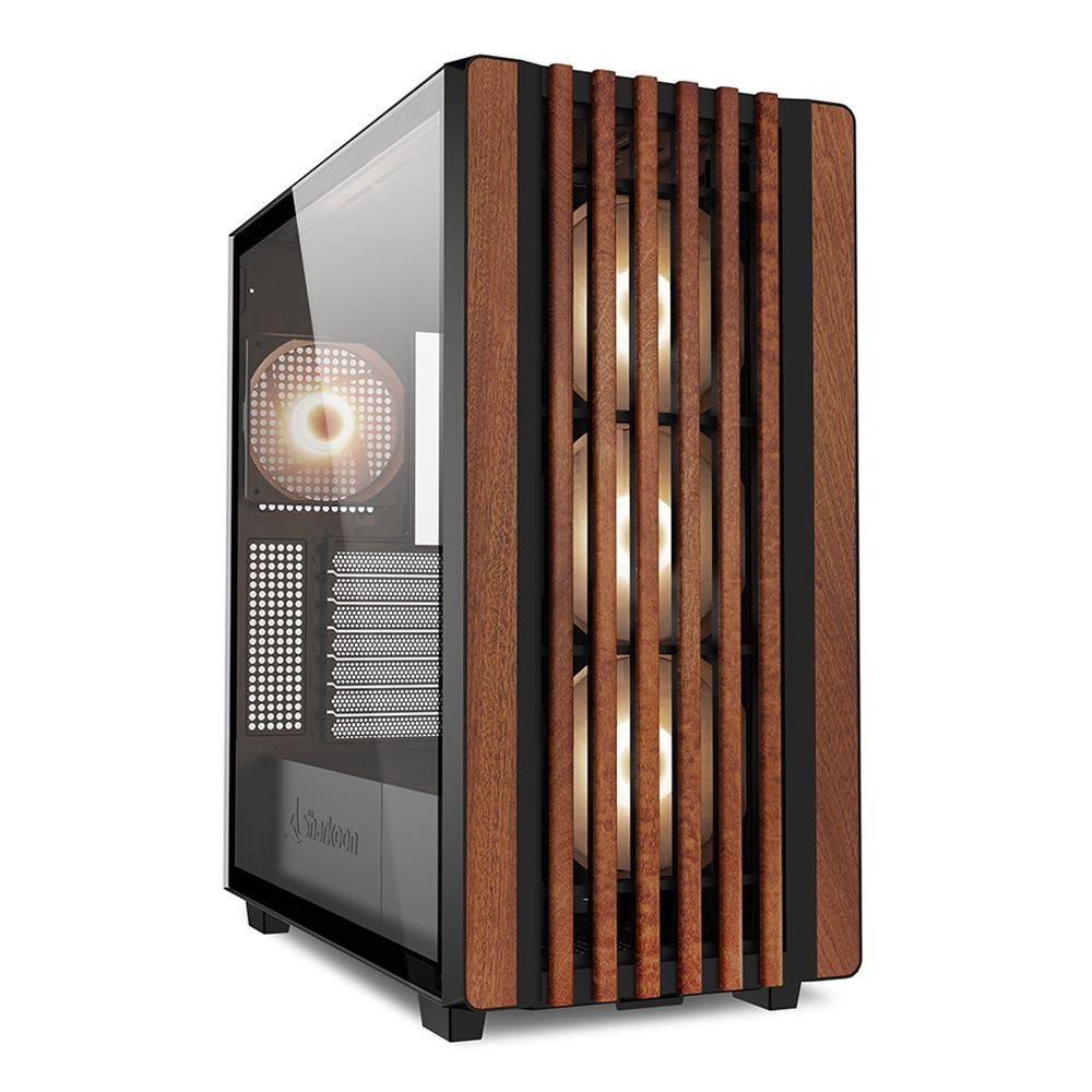 Sharkoon PC-Gehäuse Computergehäuse Rebel C70G ATX RGB Gaming Tower Case PC-Case, Midi Tower Gehäuse RGB Beleuchtung Gaming USB Computer Case