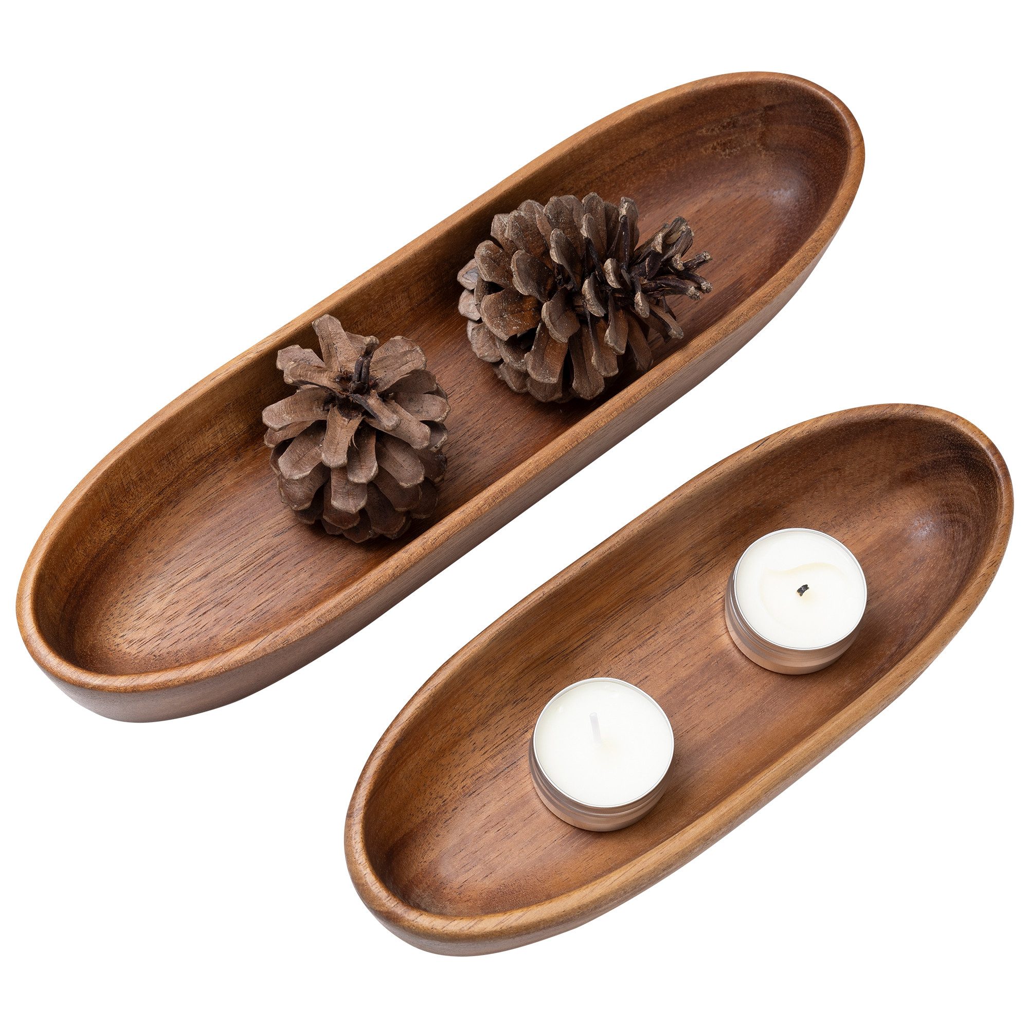 Navaris Aufbewahrungskorb 2er Set Holzschale 2x günstig online kaufen