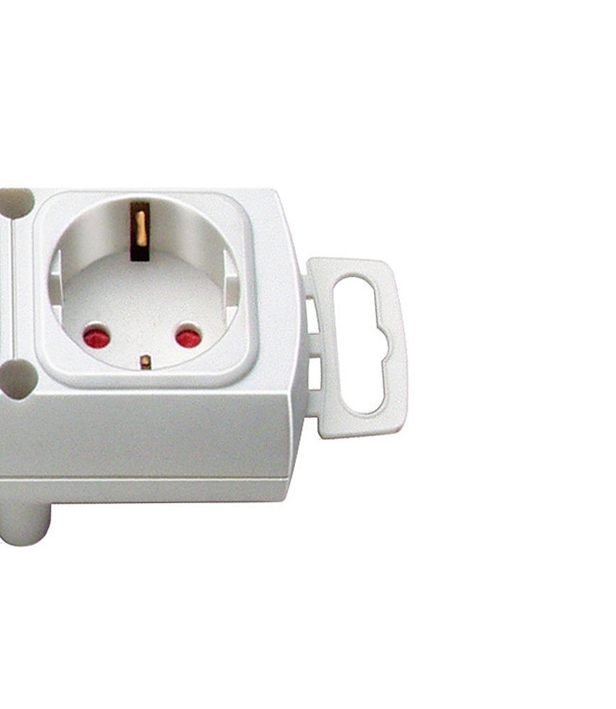 Brennenstuhl Comfort-Line Plus Steckdosenleiste 4-fach (Schalterbeleuchtung, Kabellänge 2 m), mit Flachstecker, Schalter und extra breiten Abständen der Steckdosen