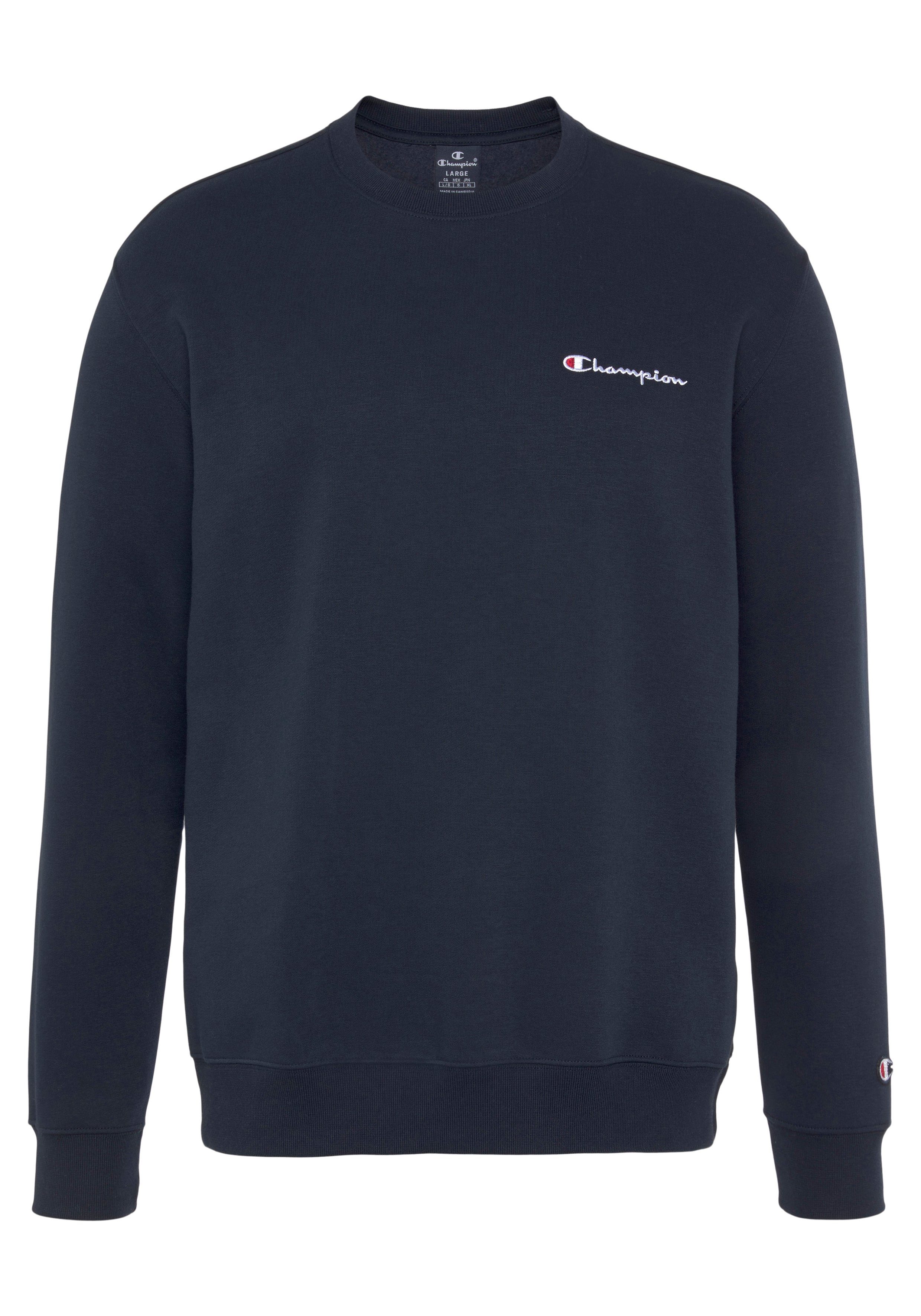 Sweatshirt small Champion l, Crewneck kleinem Classic Sweatshirt Fleece-Sweatshirt mit Logo-Schriftzug