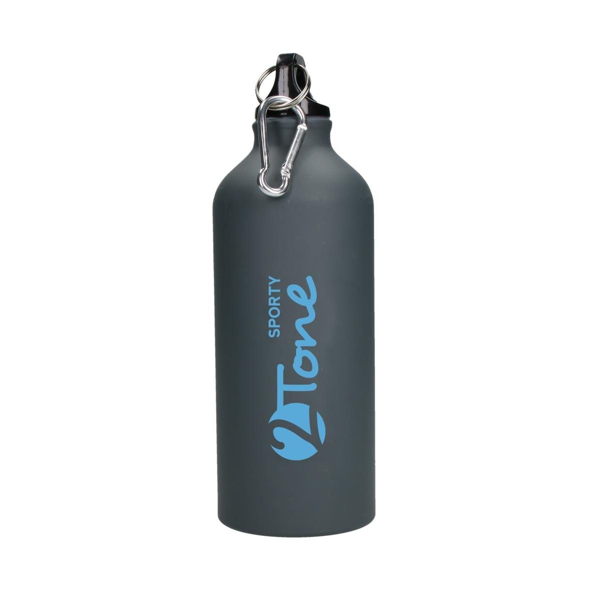 elasto Trinkflasche 600 ml Wasserflasche To Go "Sporty-2Tone" aus Aluminium, Aluminiumflasche, Langlebig, Sportflasche, Kinder und Erwachsene