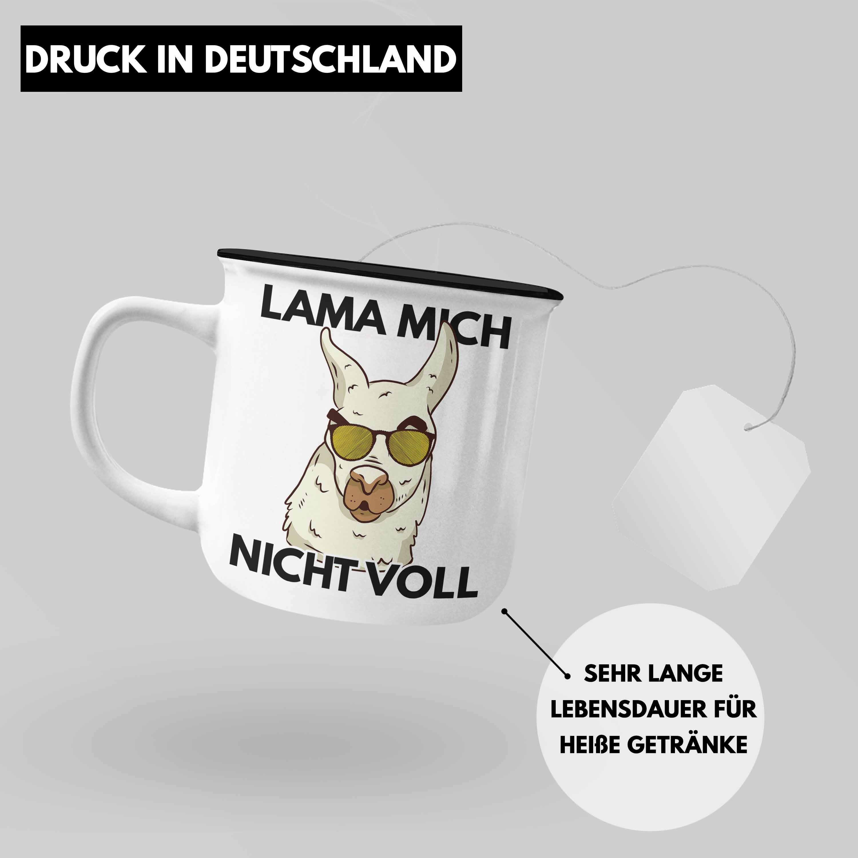 Nicht Lama-Liebhaber Schwarz Llama Alpaka Emaille Voll Geschenk Trendation Tasse Mich Thermotasse - Geschenkidee Frauen Trendation