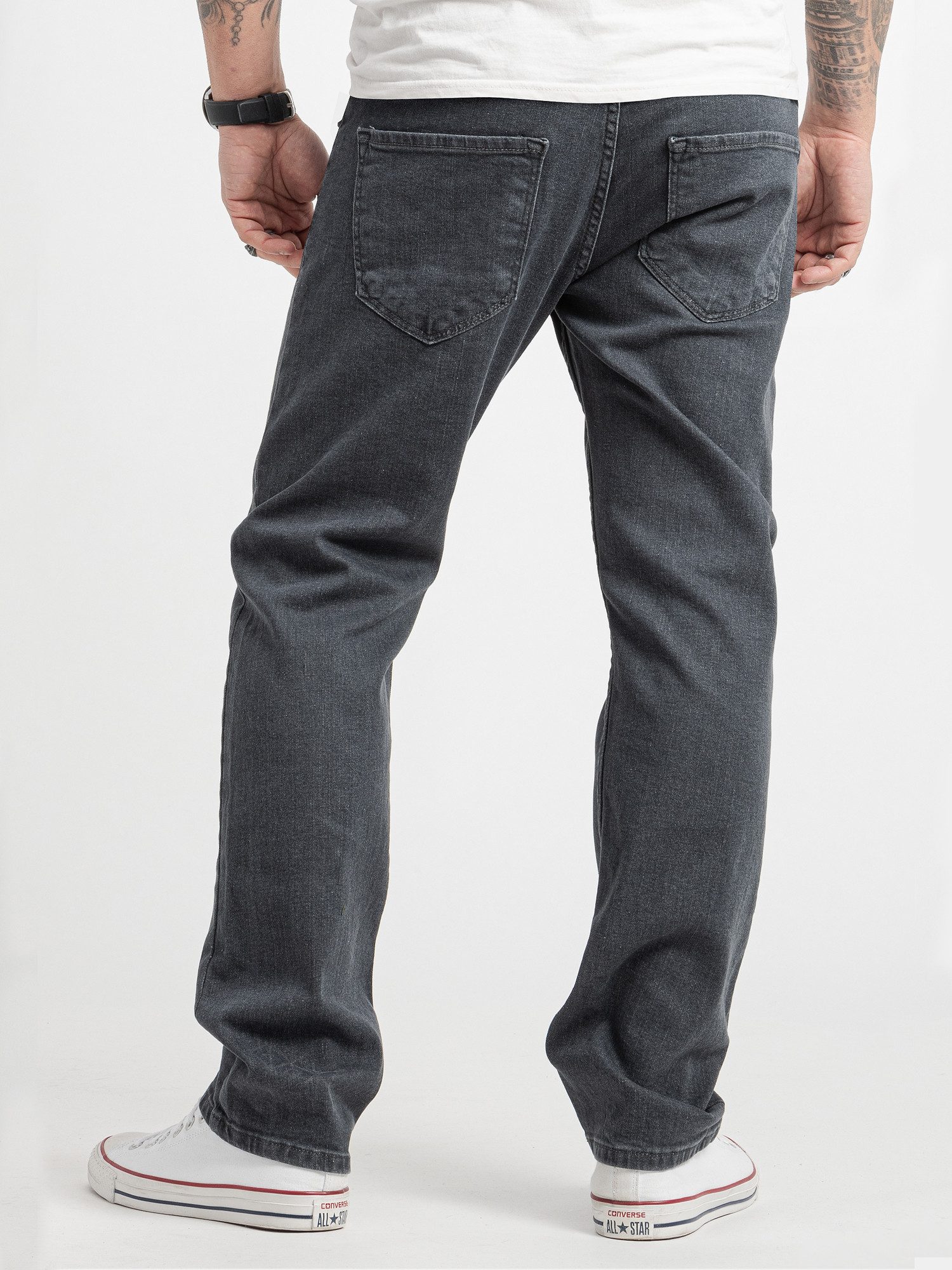 Rock Creek Regular-fit-Jeans Herren Jeans Stonewashed Dunkelgrau RC-2416 günstig online kaufen