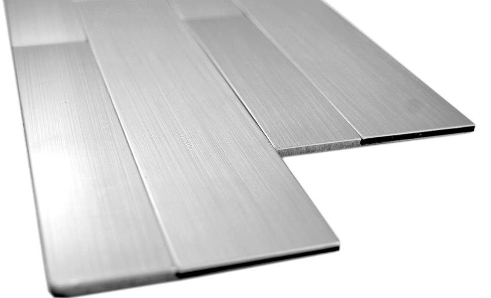 Mosani Fliesenaufkleber Aluminium Wandpaneele Dekorpaneele Metall Wandverblender, Wandmontage Deckenmontage Fliesenspiegel Möbel