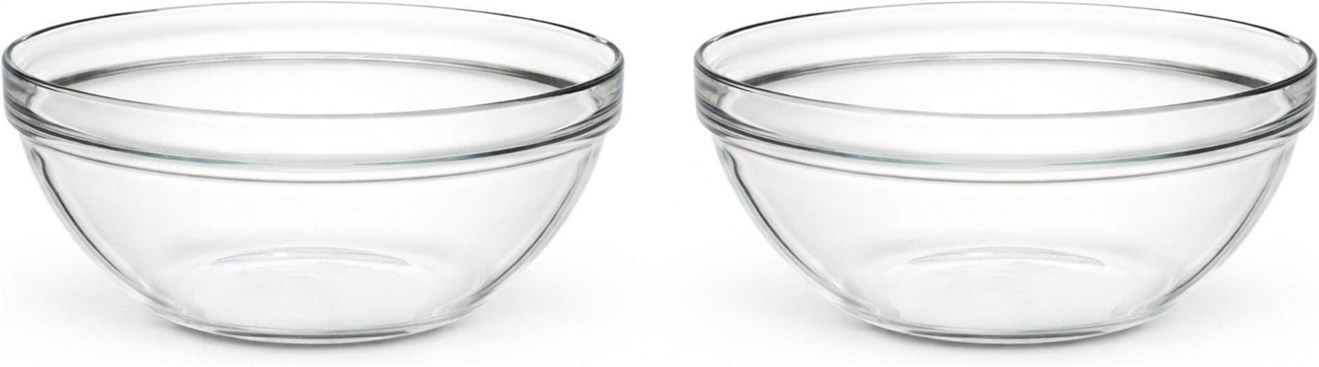 Pasabahce Schale Chefs, 30 cm, 2 Stück, Glas, (Set, 2-tlg), stapelbar, spülmaschinen- und mikrowellengeeignet