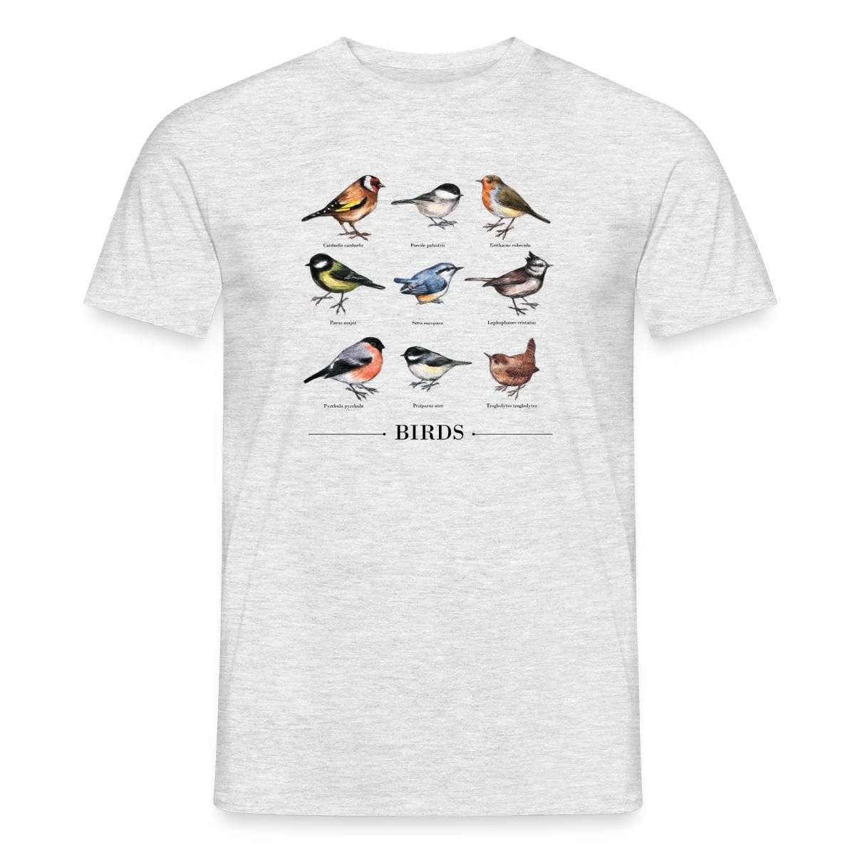 T-Shirt Vögel Der Vintage Flora Männer T-Shirt
