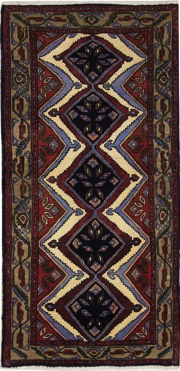 Orientteppich Hamadan 84x171 Handgeknüpfter Orientteppich / Perserteppich Läufer, Nain Trading, rechteckig, Höhe: 8 mm