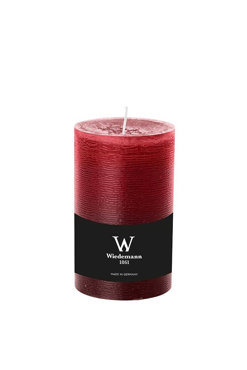 INNA-Glas Stumpenkerze Votivkerze Aurora, Bordeaux, 13cm, Ø 6,8cm, 54h - Made in Germany
