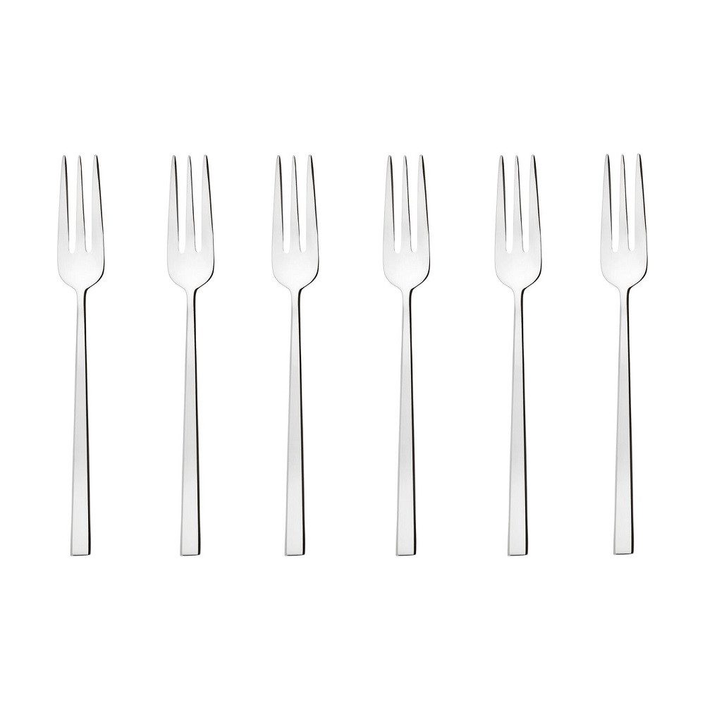 sambonet Besteck-Set Sambonet Rock Mirror Stahl Kuchengabeln-Set 6-tlg., 6 Personen, Edelstahl