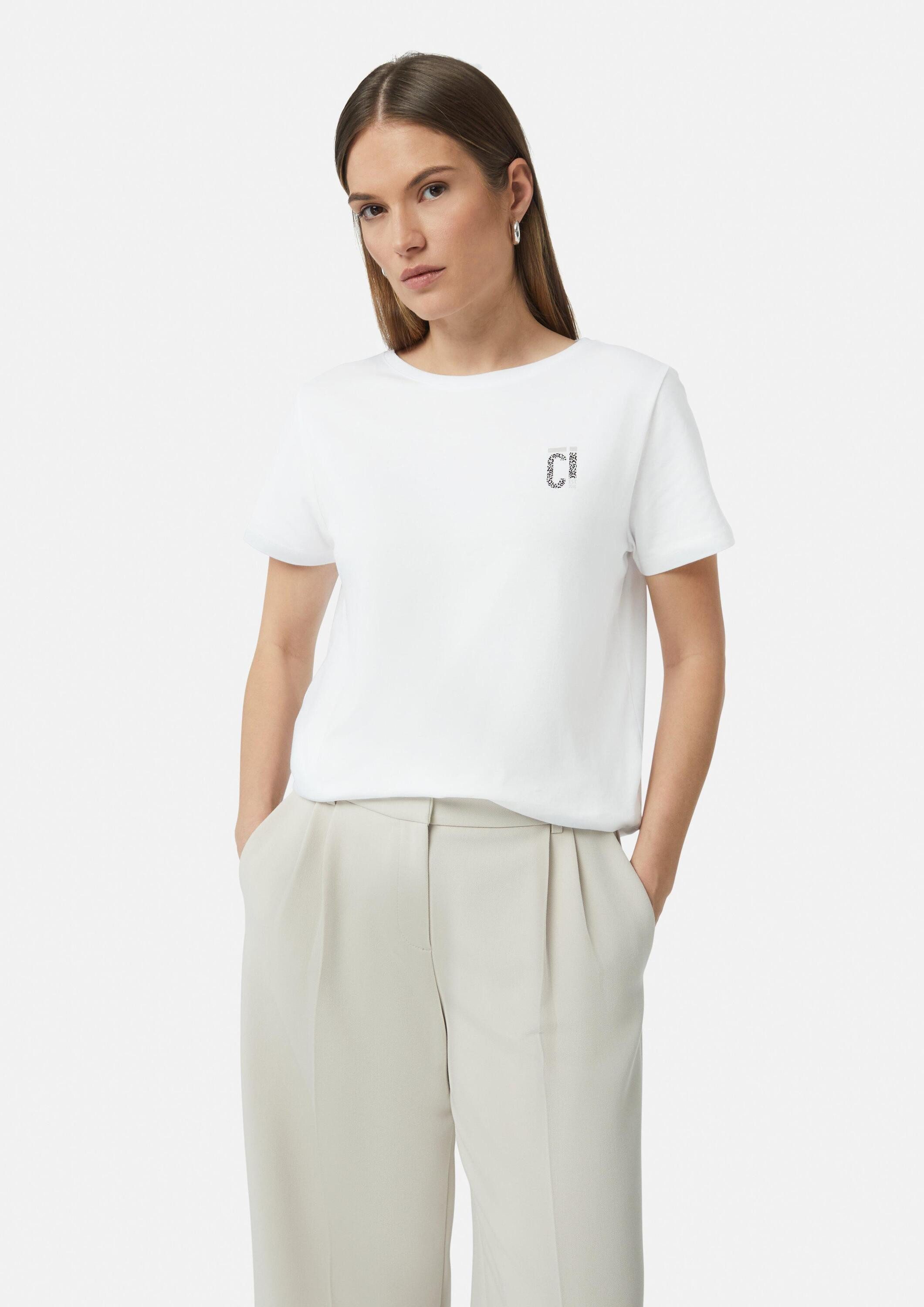 comma Kurzarmshirt T-Shirt T-Shirt mit Front- und Rückenprint