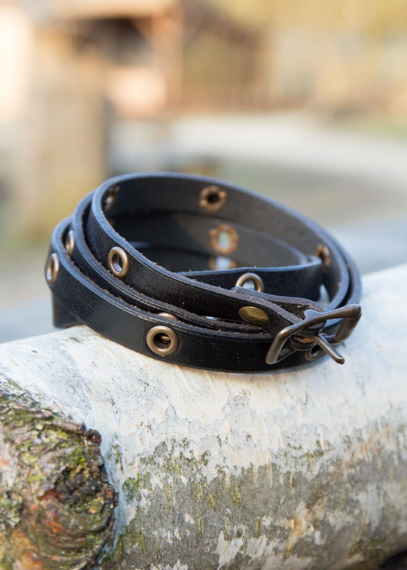 Epic Armoury Kostüm Epic Armoury Flechtarmband aus Leder, schwarz