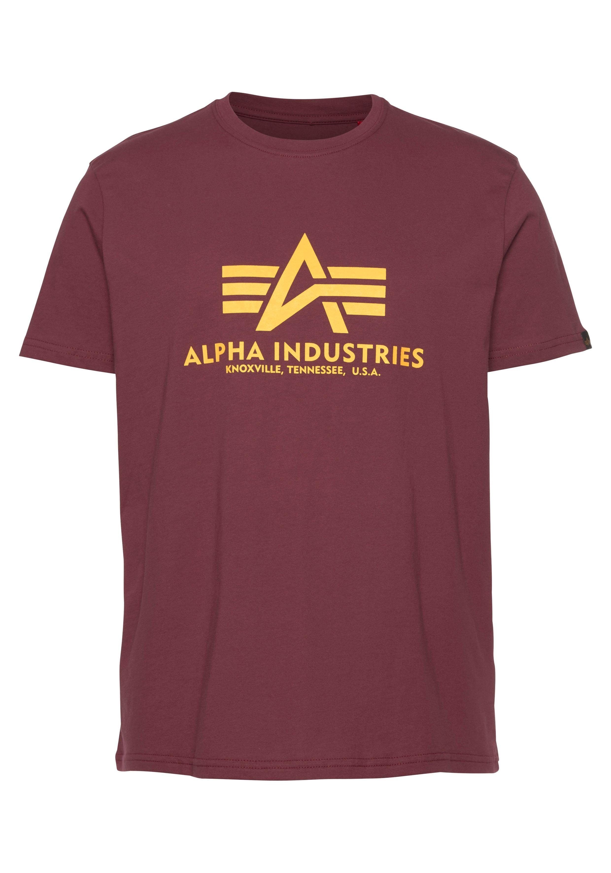 Alpha Industries burgundy T-Shirt T-Shirt Basic