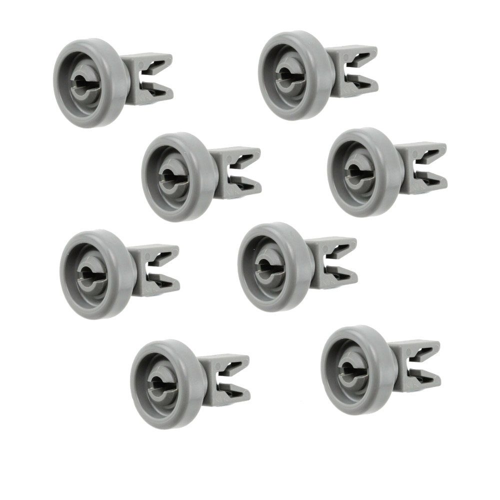 Trade-Shop Geschirrspüleinsatz 8x Korbrolle passend für Rex TT800 TT90E TT945E TT990, Korbrollen / Ersatz Rollen / Korb-Räder / Spülmaschinen-Räder