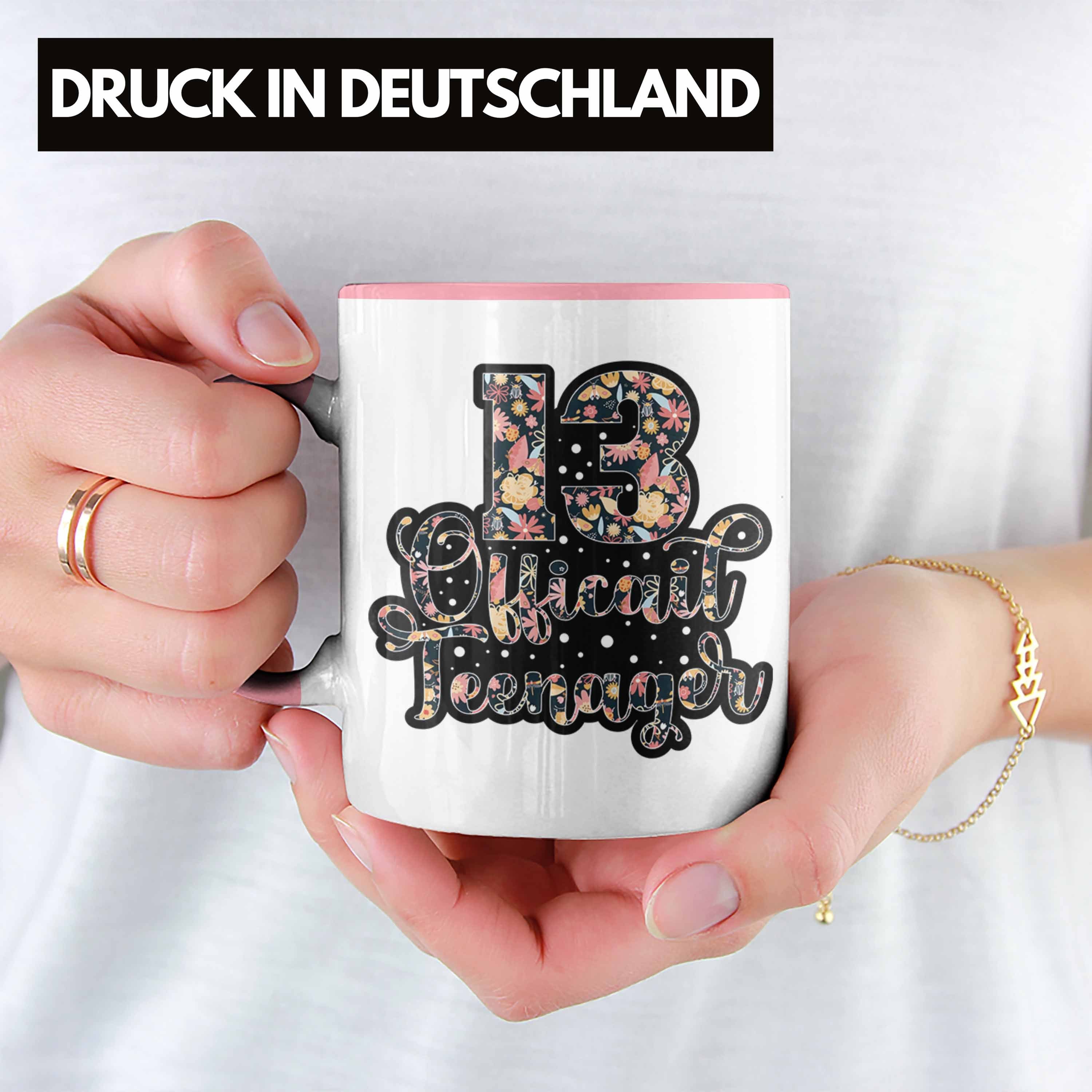 Trendation Tasse Tasse zum 13. Teenager Rosa Geburtstag Geschenkidee Offizieller