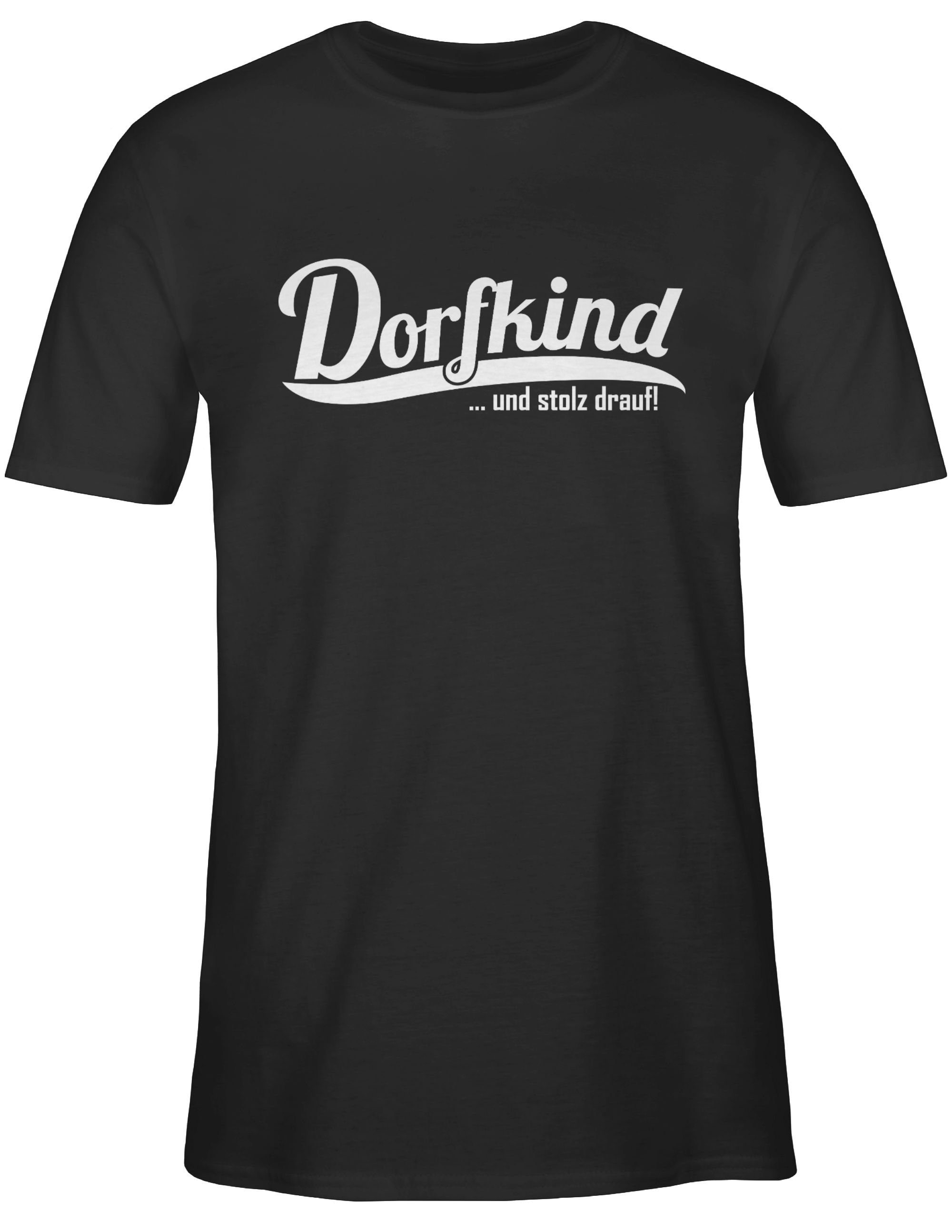 Dorfkind T-Shirt drauf 01 Statement Schwarz stolz Sprüche und mit Spruch Shirtracer