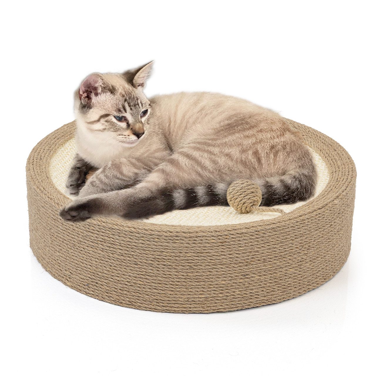 Canadian Cat Company Kratzbrett Katzen Kratzlounge, Kratzpad, Katzenbett aus Sisal