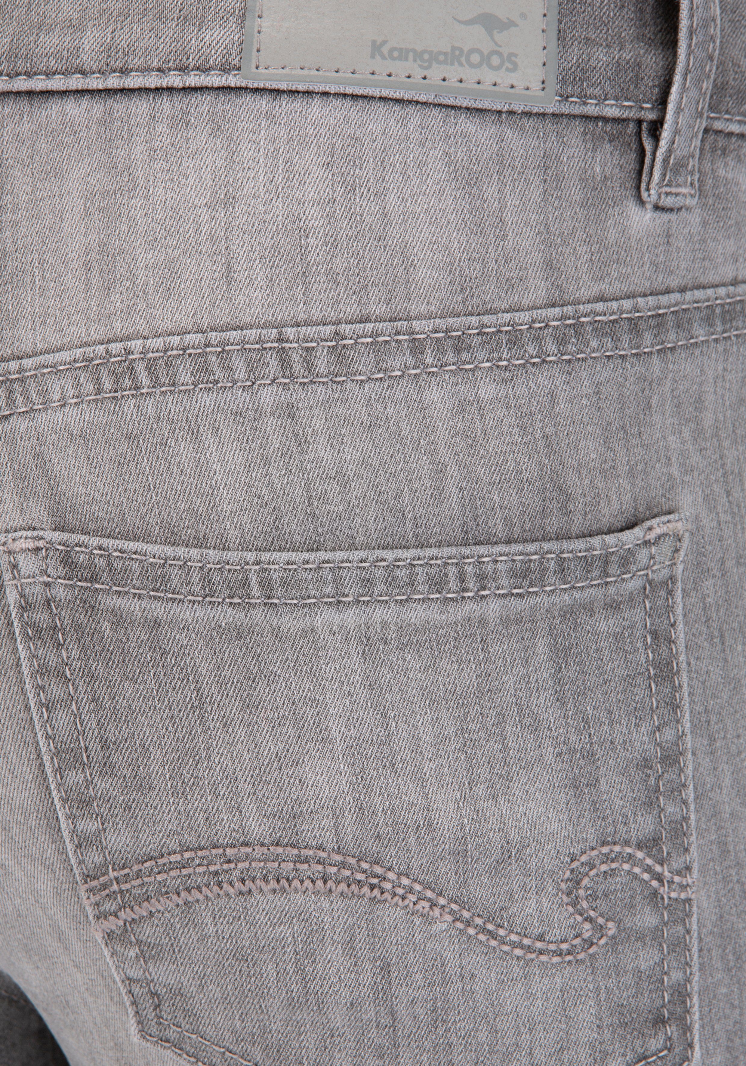 KangaROOS 5-Pocket-Jeans mit SUPER used-Effekt HIGH light-grey-used SKINNY RISE