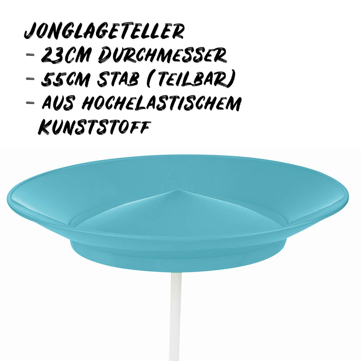 Diabolo Freizeitsport Spiel Jonglierteller 23cm (türkis)