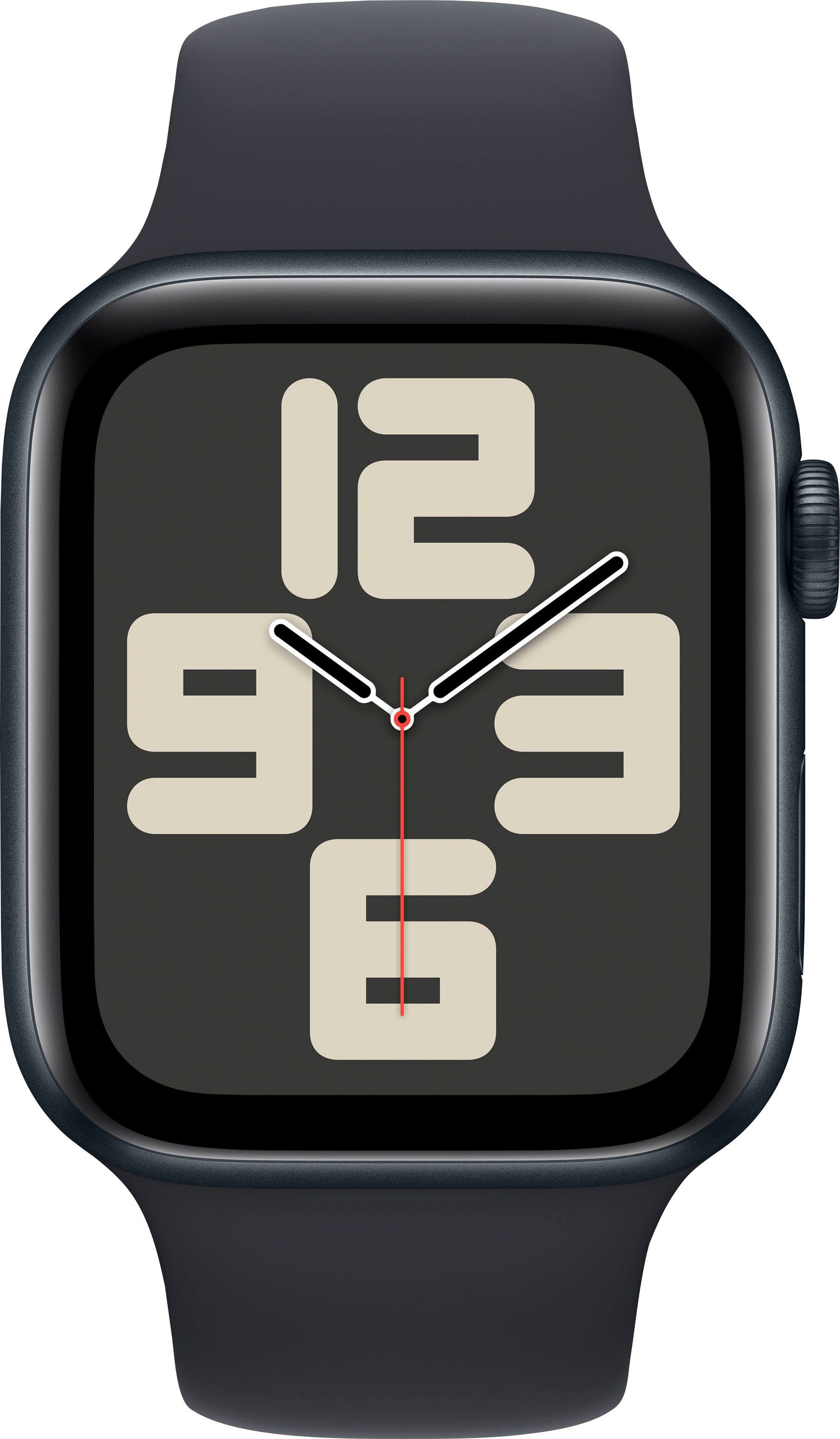 Apple Watch SE GPS 44 (4,4 midnight 10), midnight mm Sport Band Zoll, M/L Aluminium cm/1,73 Watch Smartwatch OS 