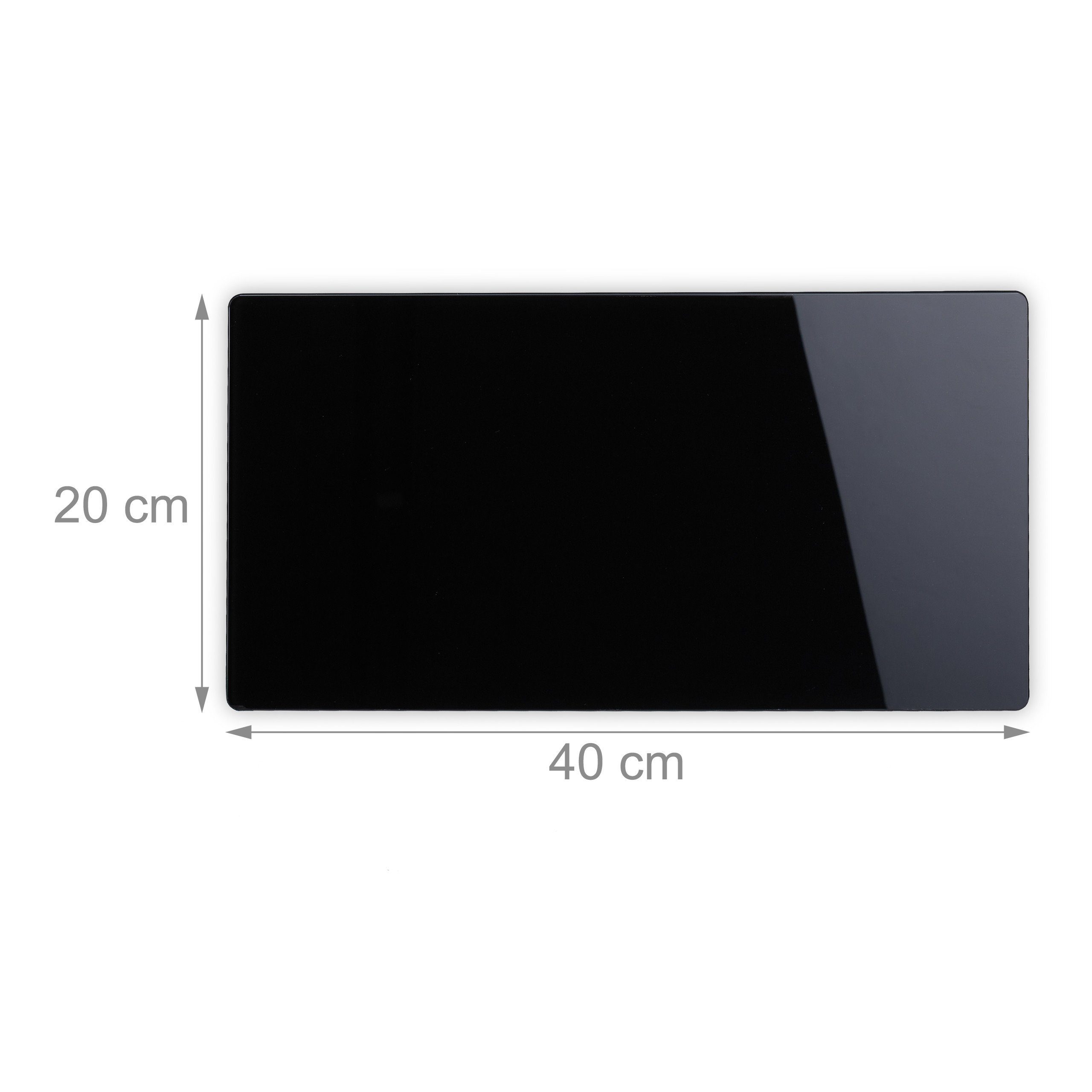 relaxdays Magnettafel Schwarze Magnettafel aus Glas, (6-tlg), 20 x 40 cm – Bild 4 von 5