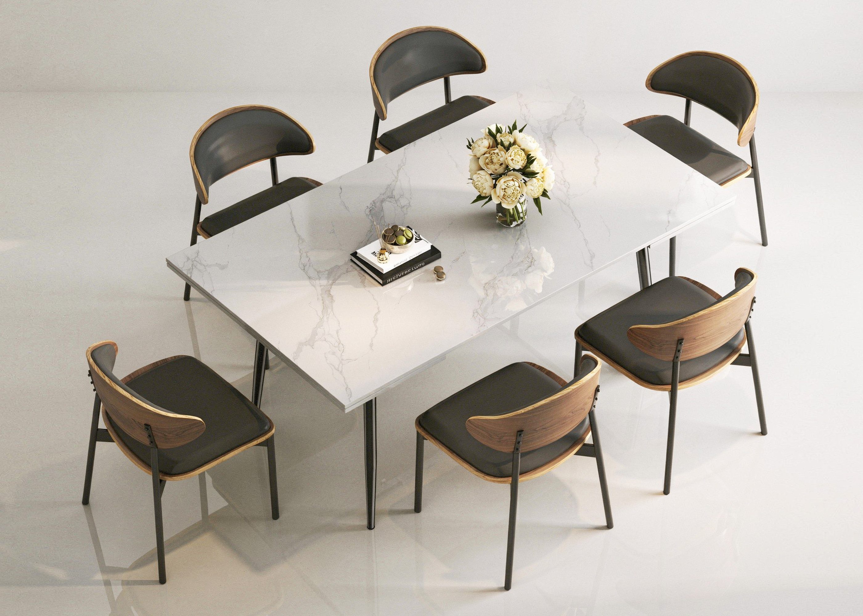 oleyluckidea Esstisch Ausziehbarer ausziehbar 160–240 cm, 6–10 Pers (Set, 6-St., ein Esstisch), Einzelstück