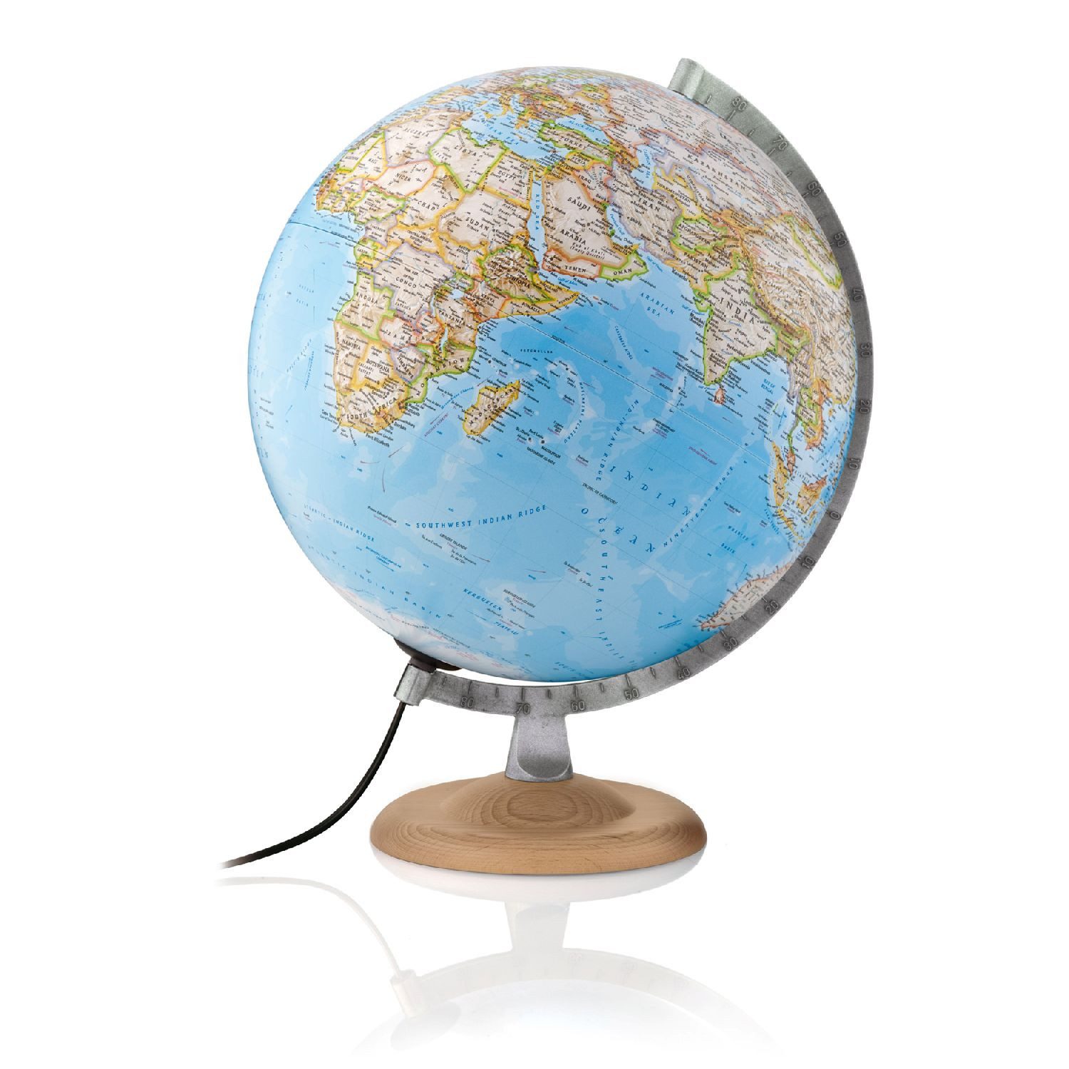 Räthgloben Globus National Geographic Silver / Gold Leuchtglobus 30 cm
