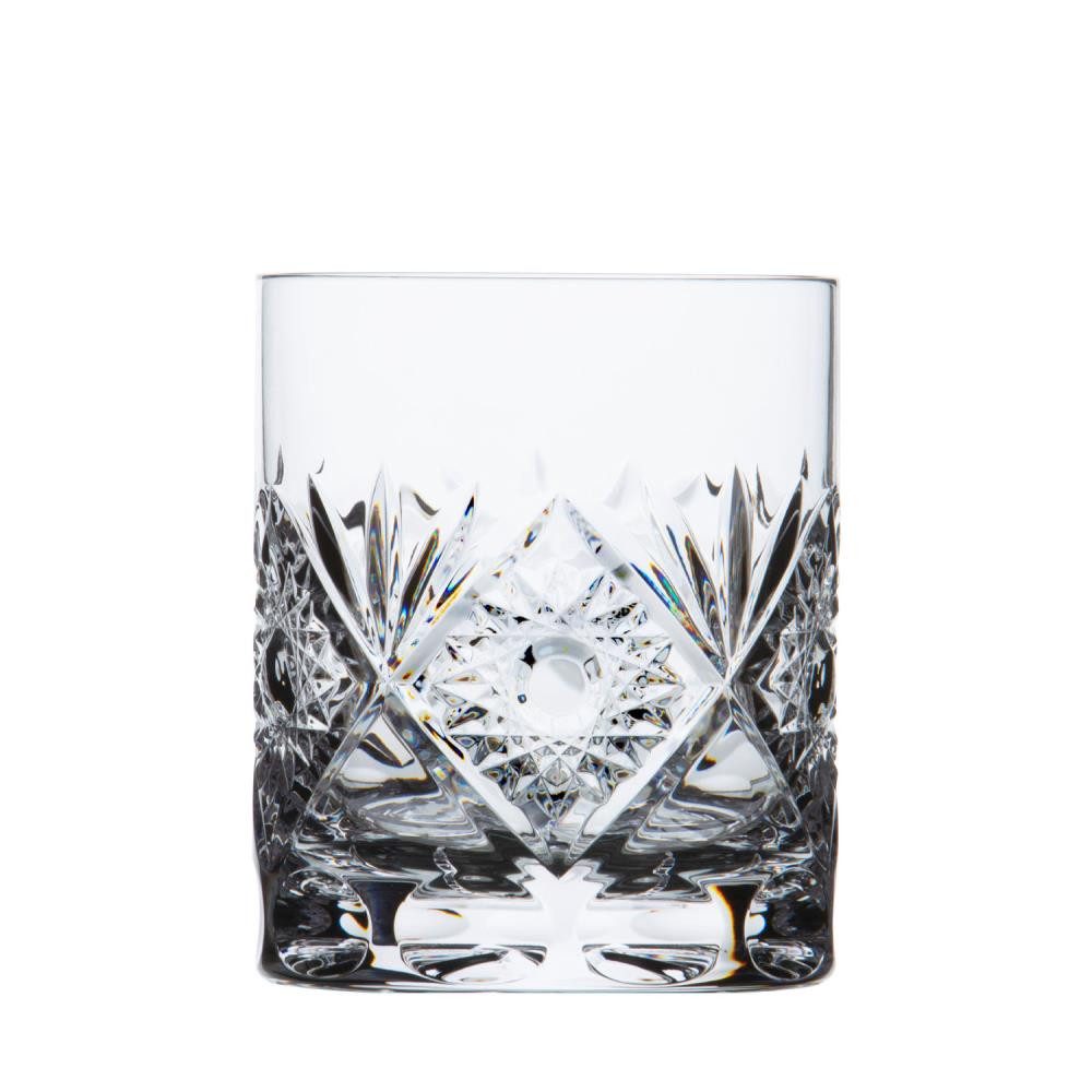 Whiskyglas PREMIUM Santra hell (10 cm) Kristallglas mundgeblasen · handgeschliffe