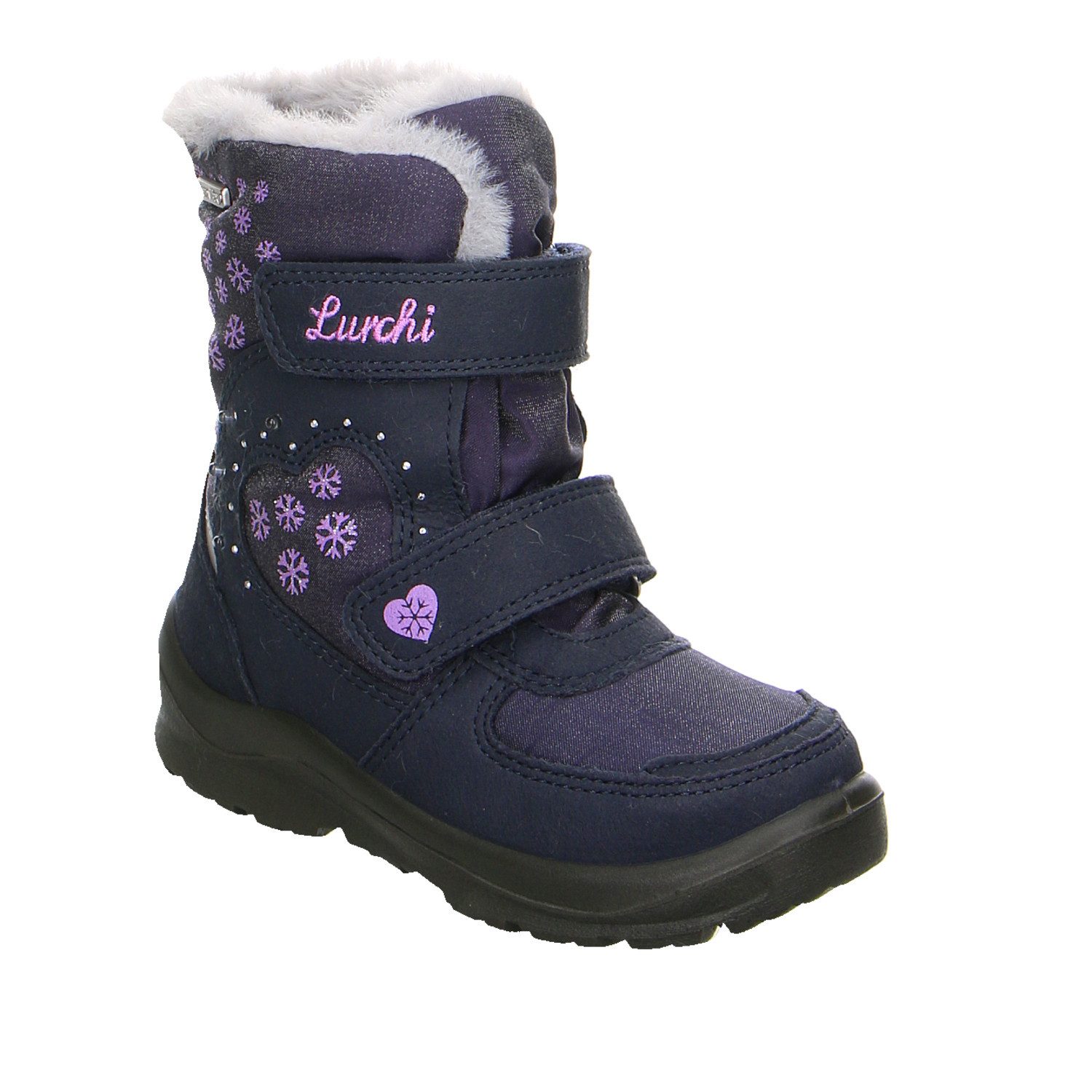 Lurchi Lurchi Velour Klettstiefel Winter Mädchen blau Winterstiefelette – Bild 2 von 5