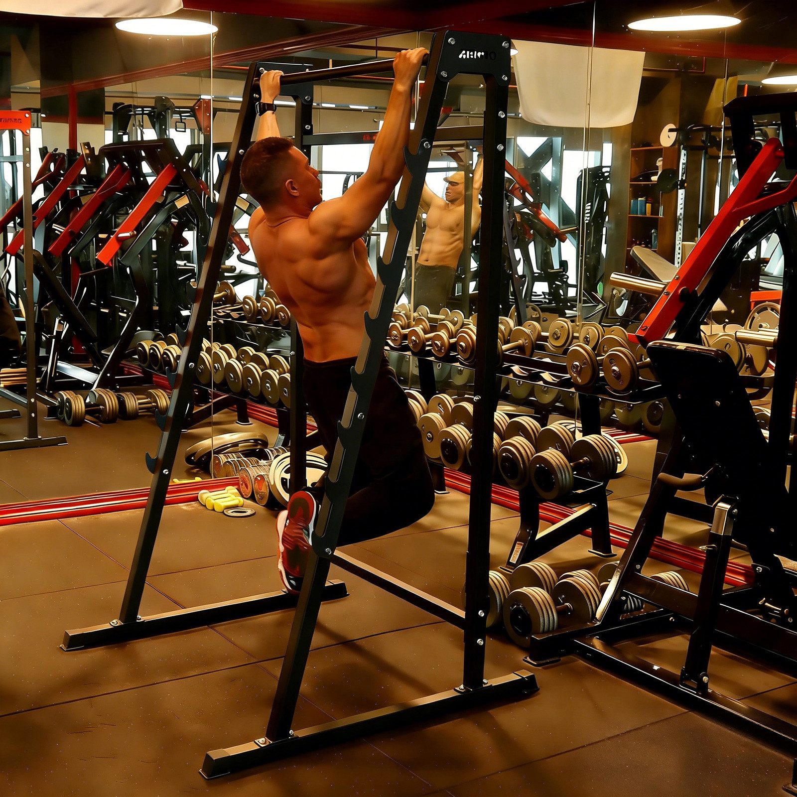 CCLIFE Trainingsstation Squat Rack Langhantelständer Kniebeugenständer 8-Stufen bis 160kg