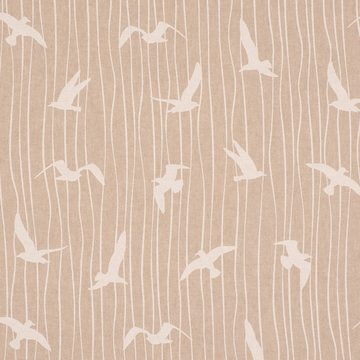 Vorhang SCHÖNER LEBEN. Vorhang Iconic Seagull Stripe Möwen Streifen natur wei, SCHÖNER LEBEN., Smokband (1 St), blickdicht, Baumwolle, handmade, made in Germany, vorgewaschen