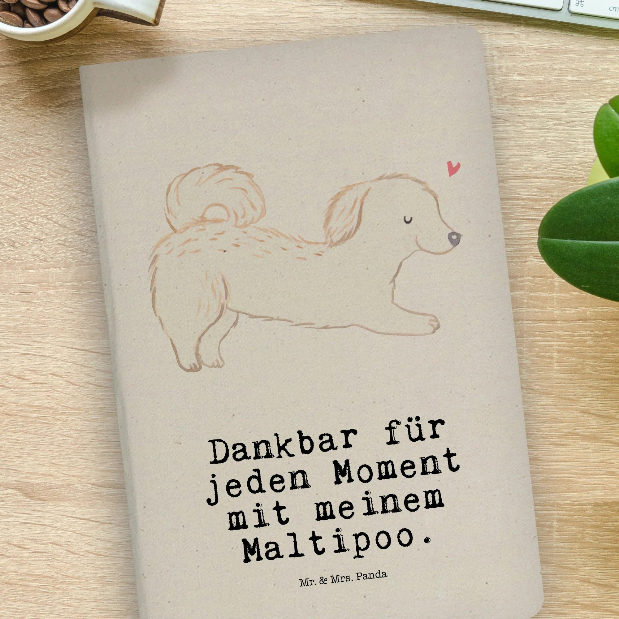 Thumbnail - Mr. & Mrs. Panda Notizbuch Maltipoo Moment - Transparent - Geschenk, Hundebesitzer, Rassehund, U Mr. & Mrs. Panda, Langl...