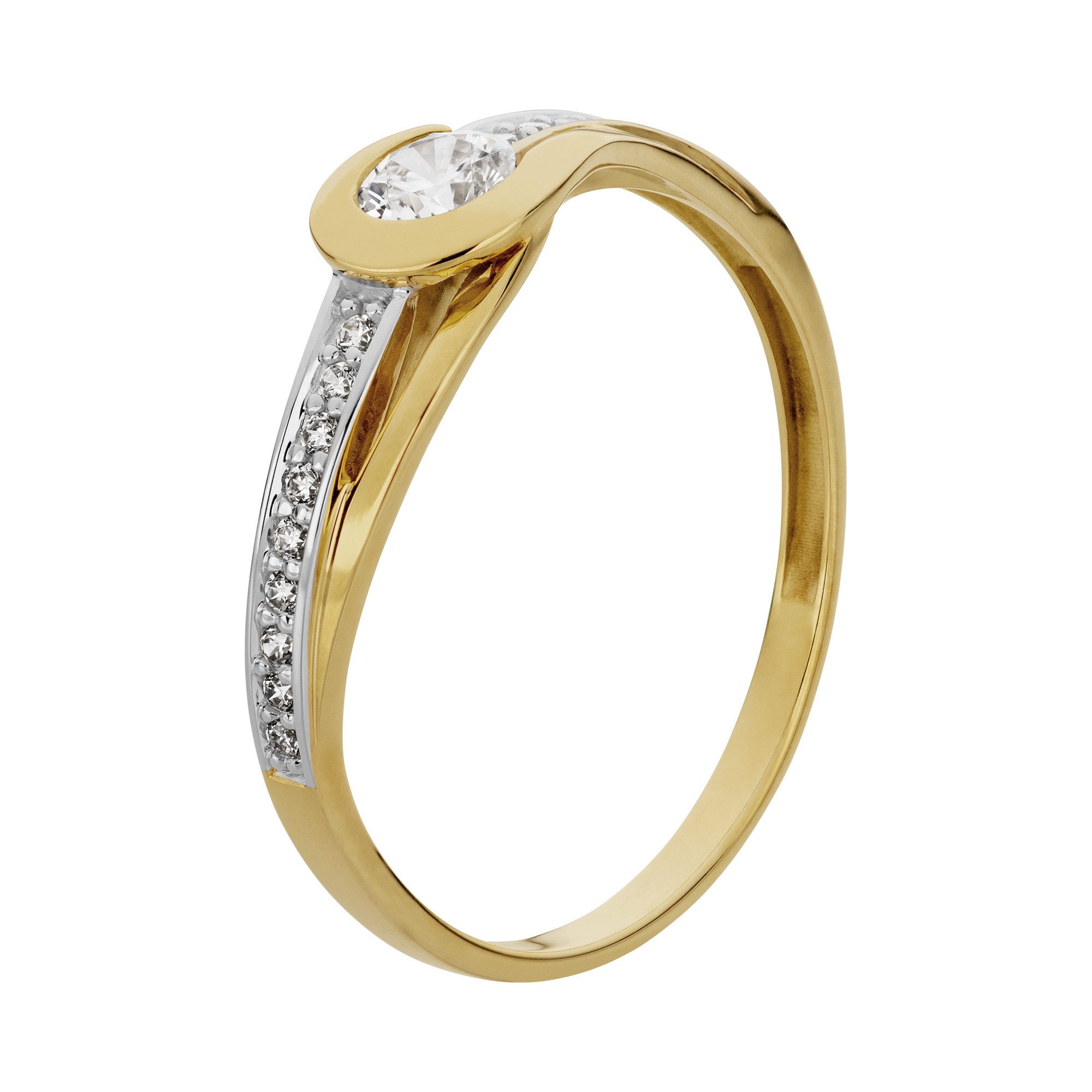 Orolino Fingerring 333/- Gelbgold glanz synth. Zirkonia günstig online kaufen