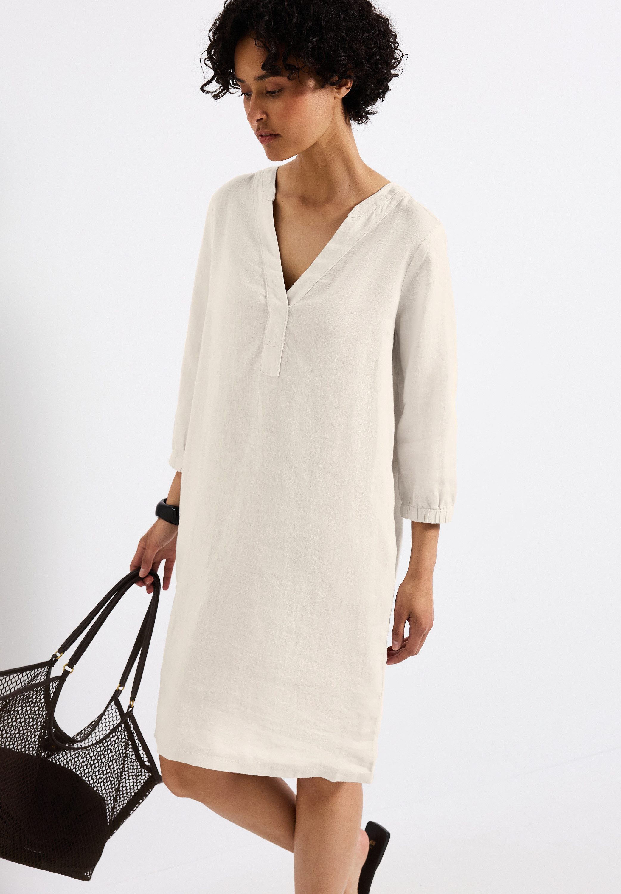 STREET ONE Midikleid 3/4-Arm aus Leinen günstig online kaufen
