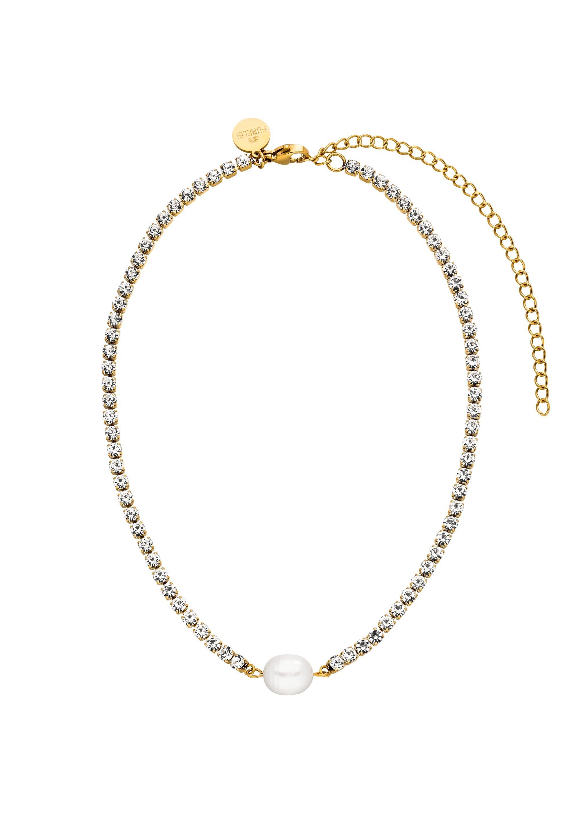 Purelei Choker Shimmering Pear, mit einer Keshi-Perle